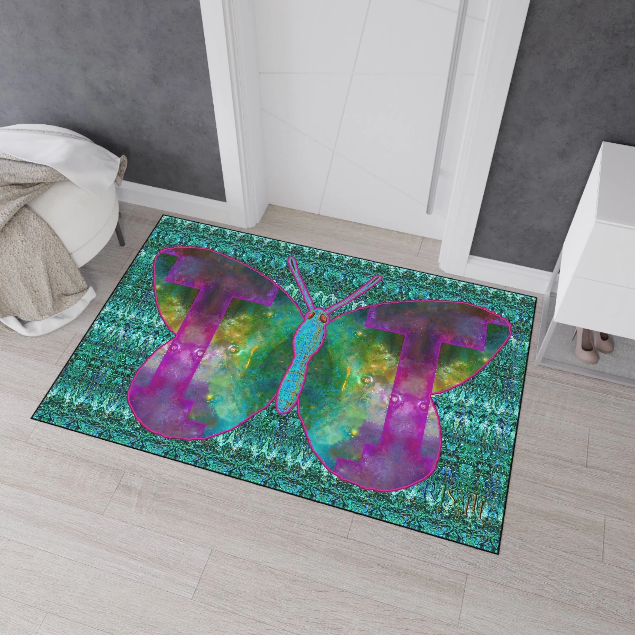 Heavy Duty Floor Mat (Butterfly Glade Denizen & Samhain Dream Thaw 12 & Blue Logo@Alchemic) RJSTH@Fabric#11_5 of 16 RJSTHw2025 RJS