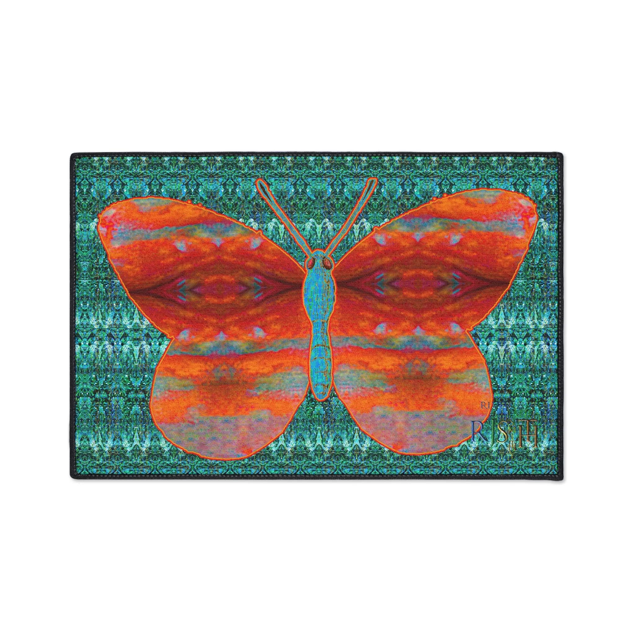 Heavy Duty Floor Mat (Butterfly Glade Denizen & Samhain Dream Thaw 12 & Blue Logo@Alchemic) RJSTH@Fabric#12_10 of 16 RJSTHw2025 RJS
