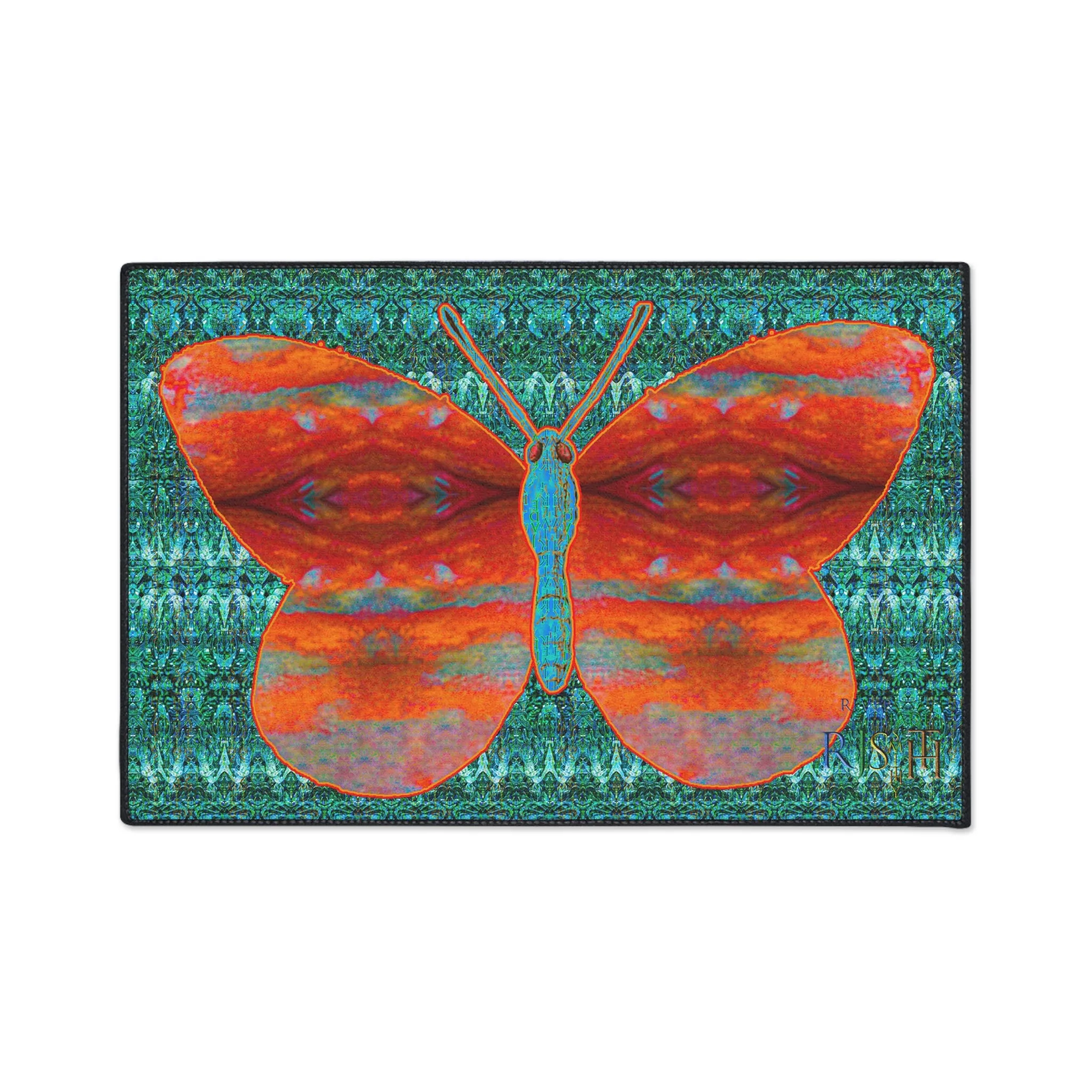 Heavy Duty Floor Mat (Butterfly Glade Denizen & Samhain Dream Thaw 12 & Blue Logo@Alchemic) RJSTH@Fabric#12_10 of 16 RJSTHw2025 RJS