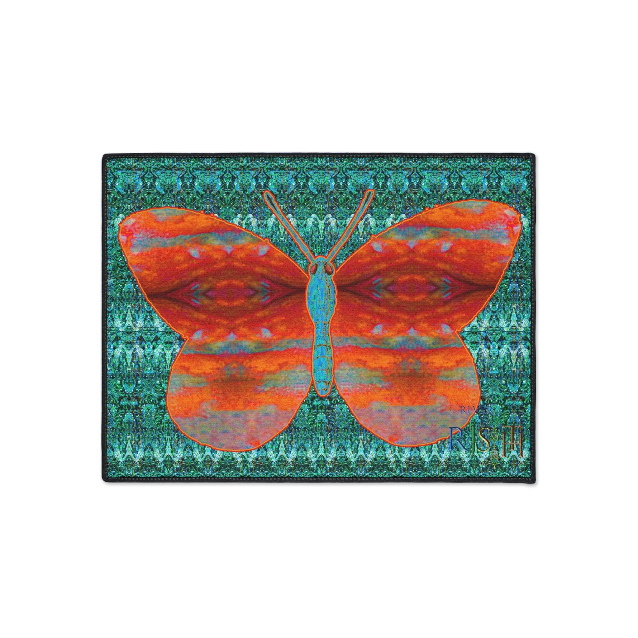 Heavy Duty Floor Mat (Butterfly Glade Denizen & Samhain Dream Thaw 12 & Blue Logo@Alchemic) RJSTH@Fabric#12_10 of 16 RJSTHw2025 RJS
