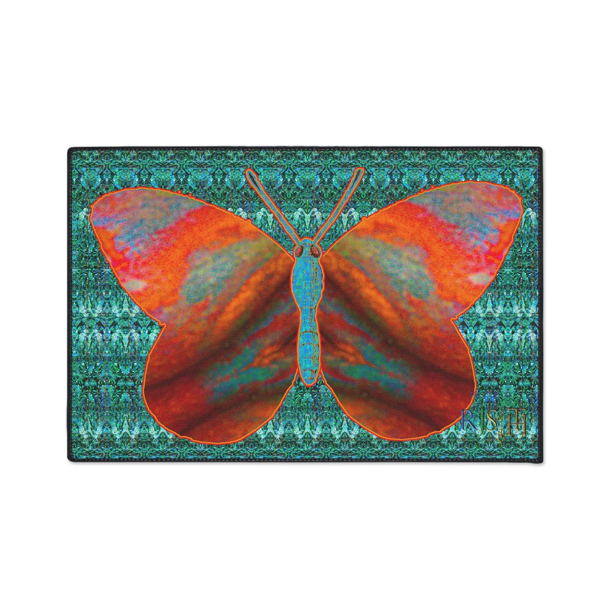 Heavy Duty Floor Mat (Butterfly Glade Denizen & Samhain Dream Thaw 12 & Blue Logo@Alchemic) RJSTH@Fabric#12_12 of 16 RJSTHw2025 RJS