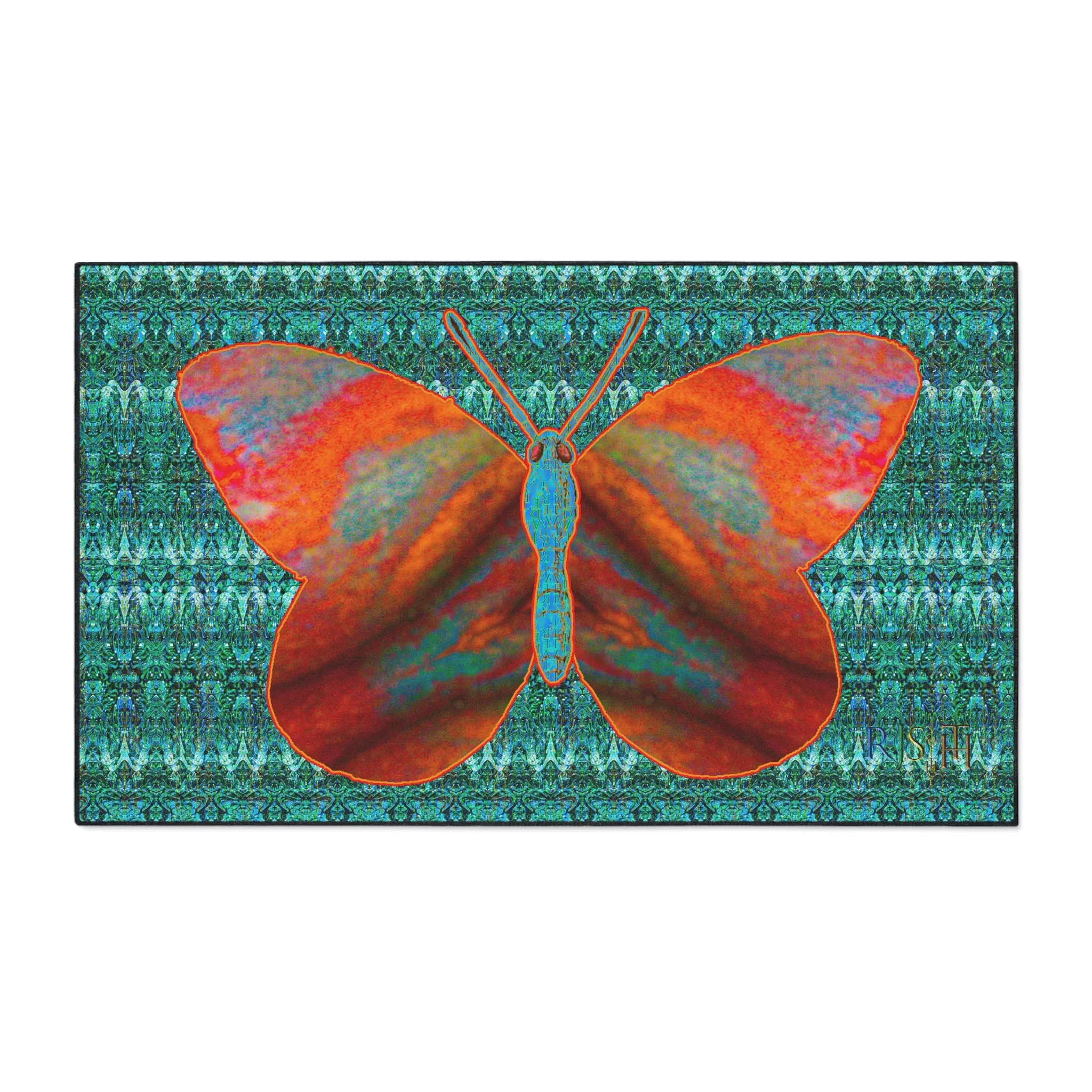 Heavy Duty Floor Mat (Butterfly Glade Denizen & Samhain Dream Thaw 12 & Blue Logo@Alchemic) RJSTH@Fabric#12_12 of 16 RJSTHw2025 RJS