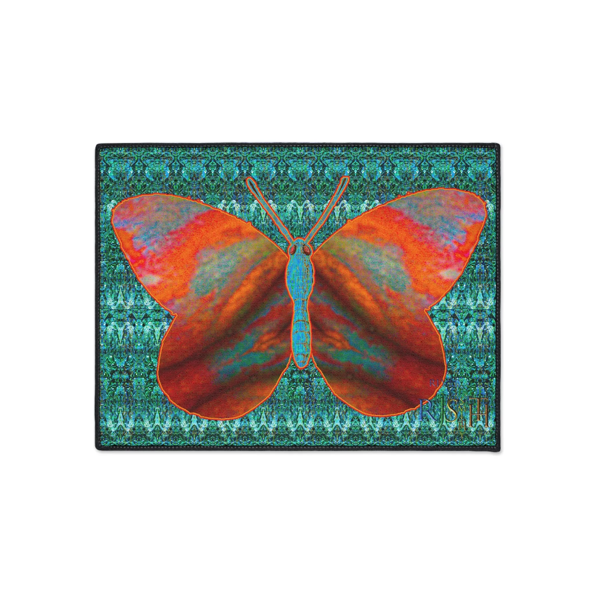 Heavy Duty Floor Mat (Butterfly Glade Denizen & Samhain Dream Thaw 12 & Blue Logo@Alchemic) RJSTH@Fabric#12_12 of 16 RJSTHw2025 RJS