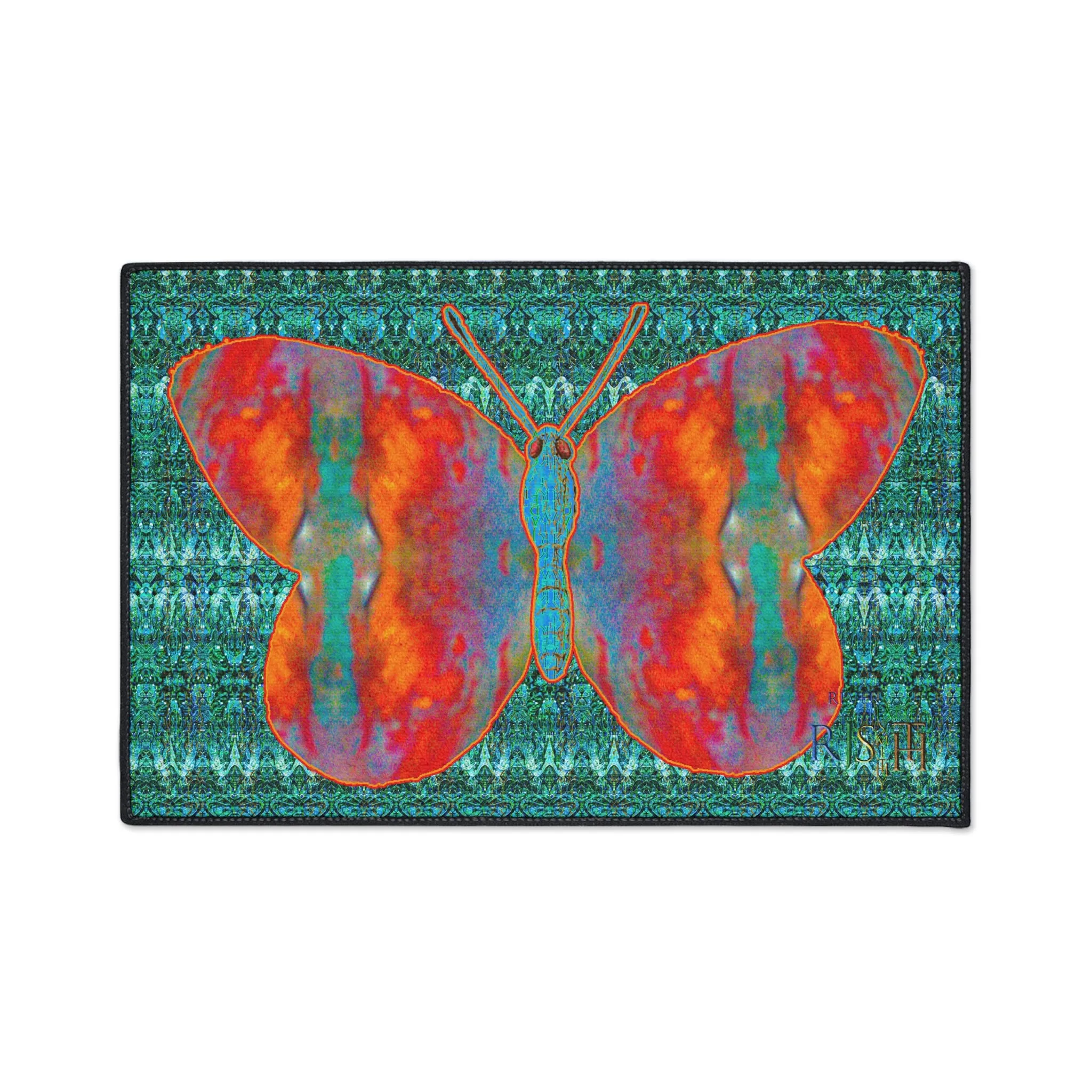 Heavy Duty Floor Mat (Butterfly Glade Denizen & Samhain Dream Thaw 12 & Blue Logo@Alchemic) RJSTH@Fabric#12_15 of 16 RJSTHw2025 RJS