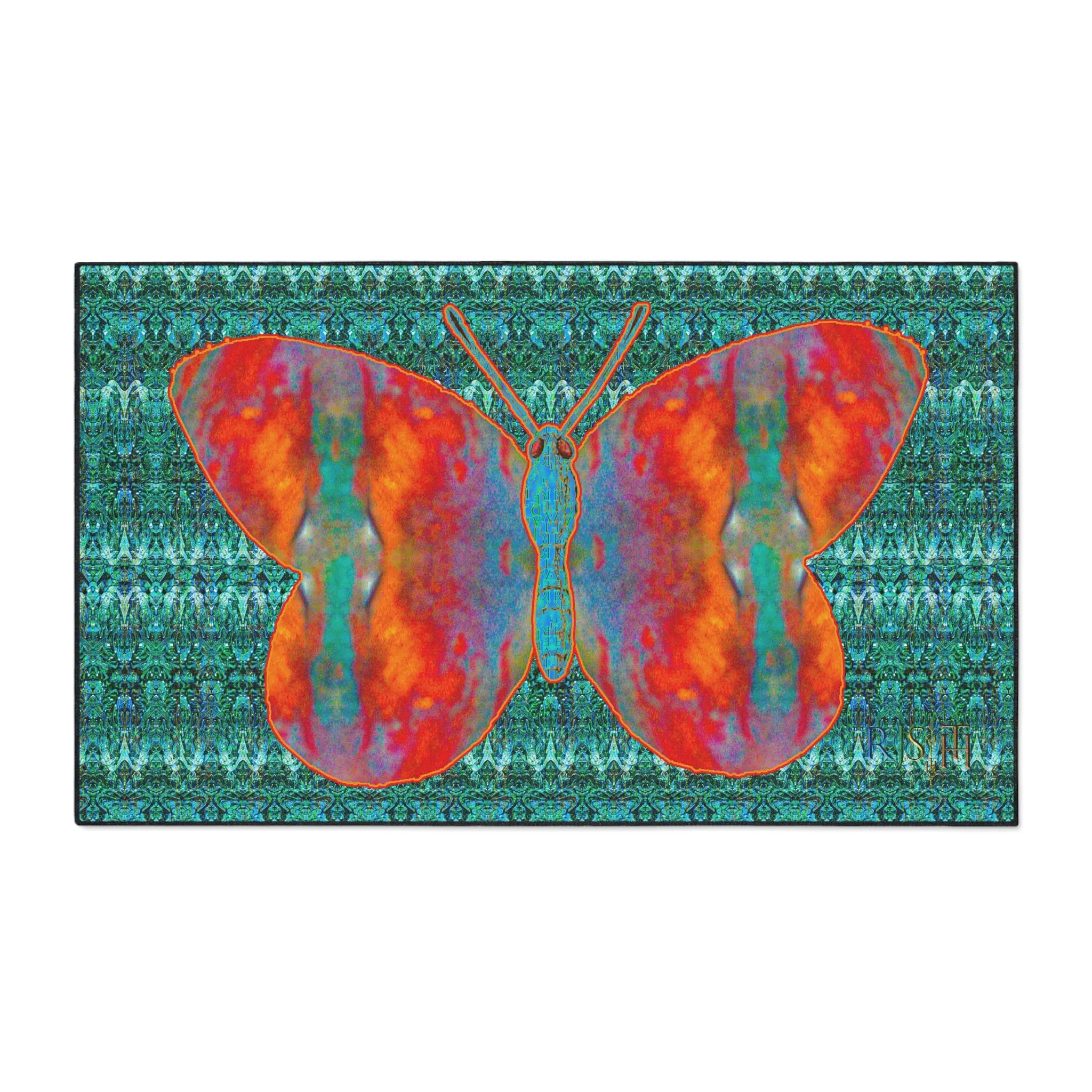 Heavy Duty Floor Mat (Butterfly Glade Denizen & Samhain Dream Thaw 12 & Blue Logo@Alchemic) RJSTH@Fabric#12_15 of 16 RJSTHw2025 RJS
