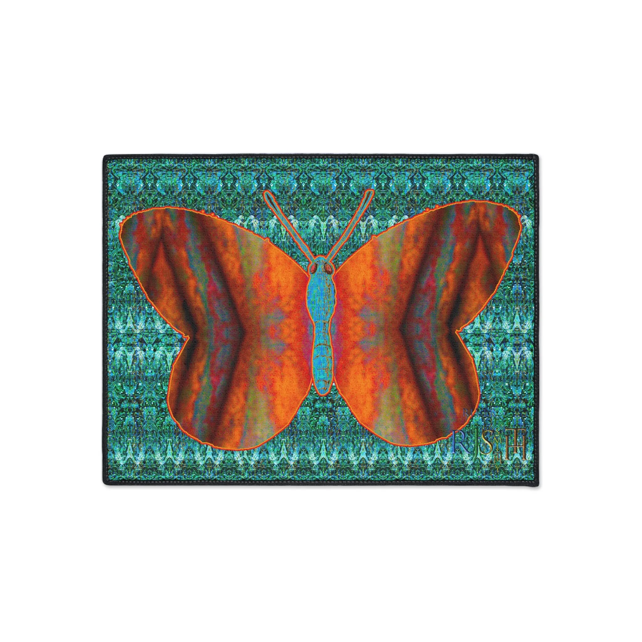 Heavy Duty Floor Mat (Butterfly Glade Denizen & Samhain Dream Thaw 12 & Blue Logo@Alchemic) RJSTH@Fabric#12_16 of 16 RJSTHw2025 RJS