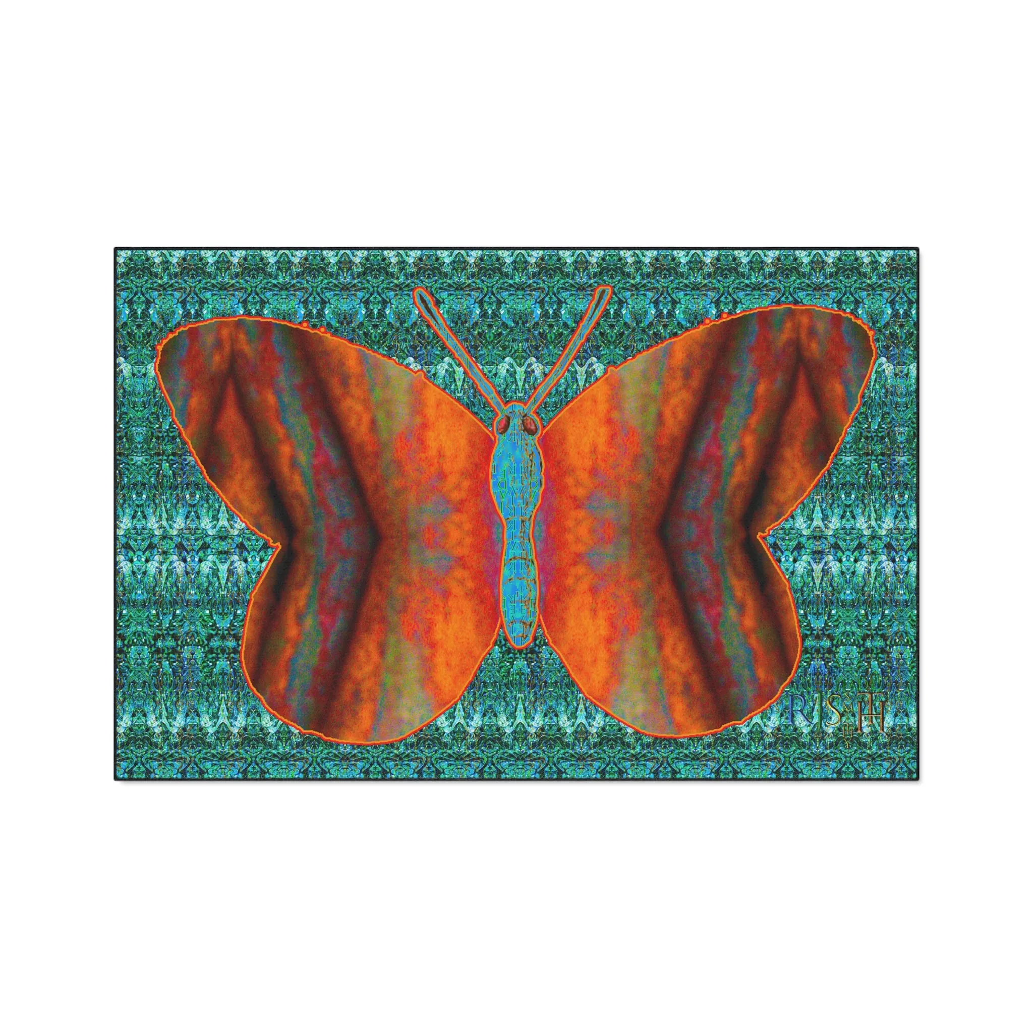 Heavy Duty Floor Mat (Butterfly Glade Denizen & Samhain Dream Thaw 12 & Blue Logo@Alchemic) RJSTH@Fabric#12_16 of 16 RJSTHw2025 RJS