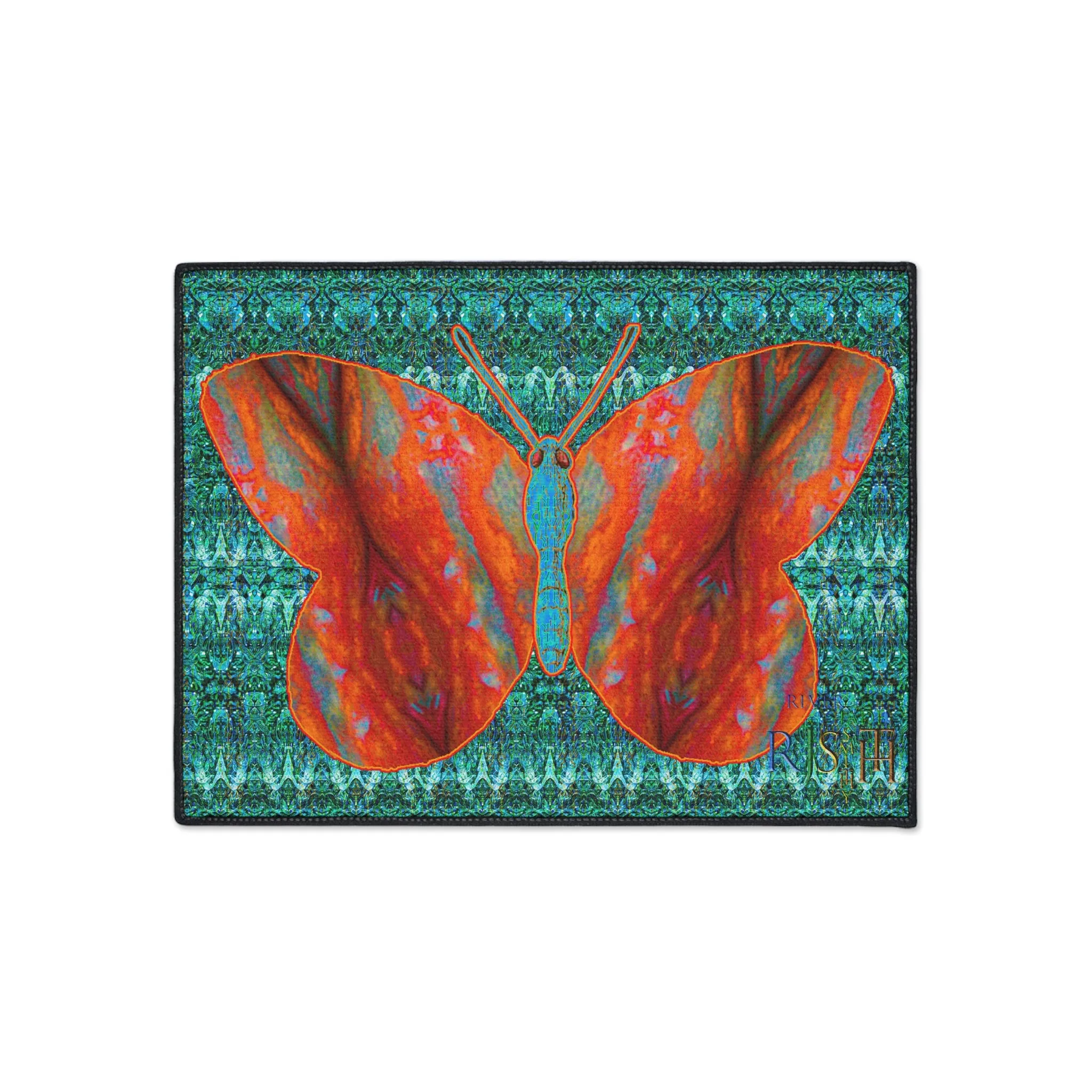 Heavy Duty Floor Mat (Butterfly Glade Denizen & Samhain Dream Thaw 12 & Blue Logo@Alchemic) RJSTH@Fabric#12_3 of 16 RJSTHw2025 RJS