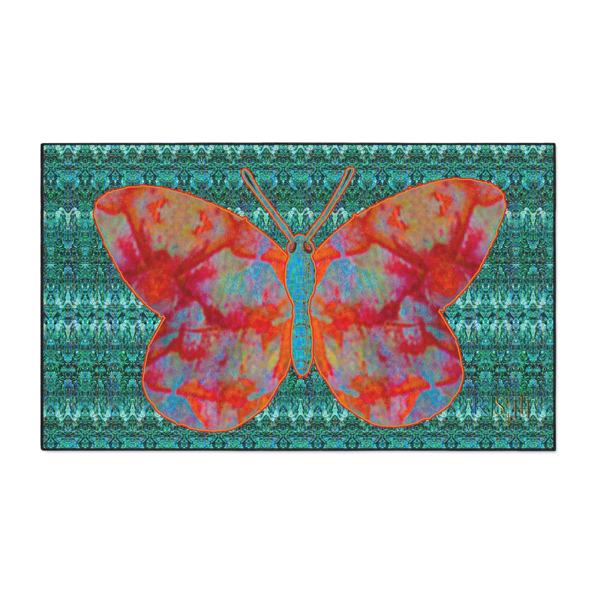 Heavy Duty Floor Mat (Butterfly Glade Denizen & Samhain Dream Thaw 12 & Blue Logo@Alchemic) RJSTH@Fabric#12_6 of 16 RJSTHw2025 RJS