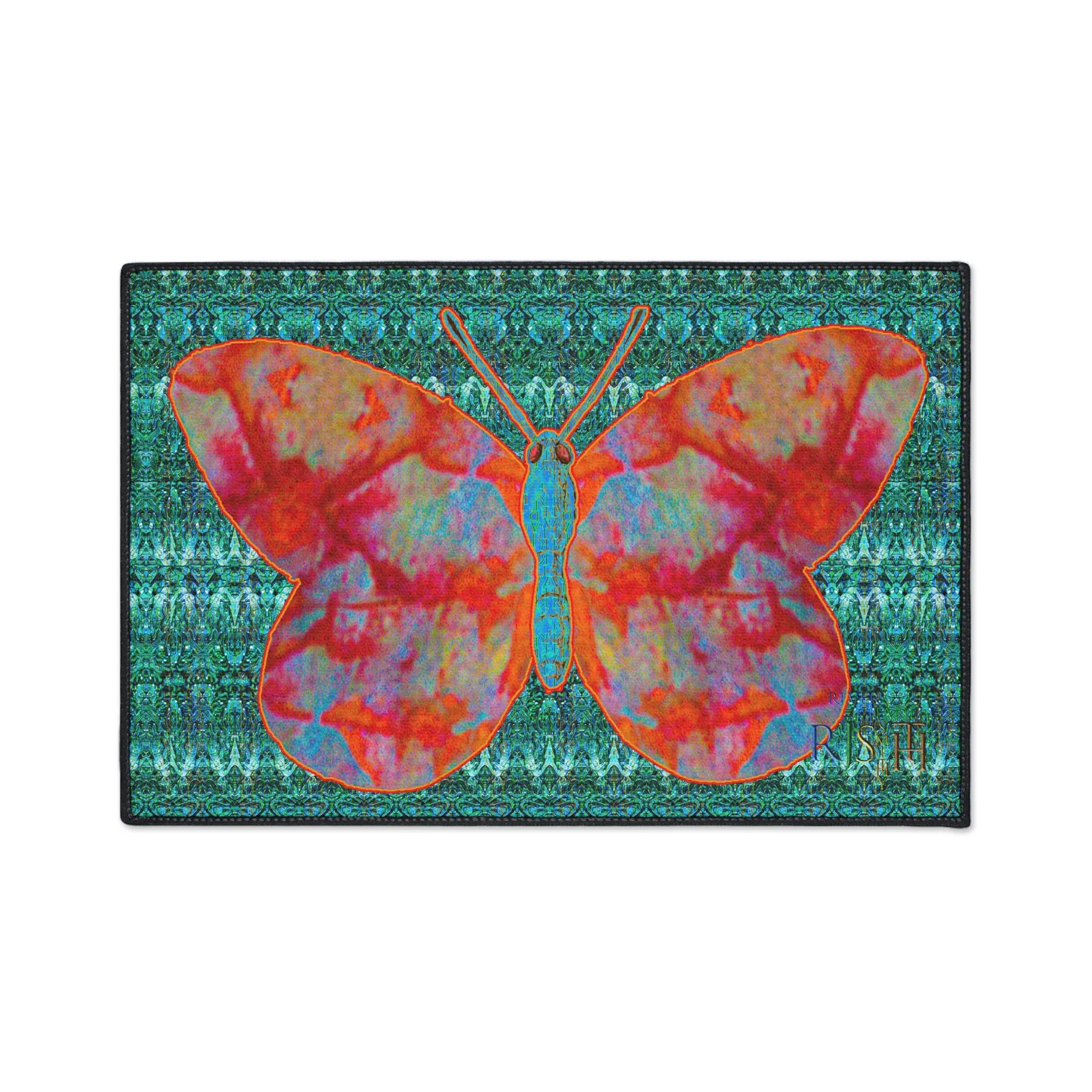 Heavy Duty Floor Mat (Butterfly Glade Denizen & Samhain Dream Thaw 12 & Blue Logo@Alchemic) RJSTH@Fabric#12_6 of 16 RJSTHw2025 RJS