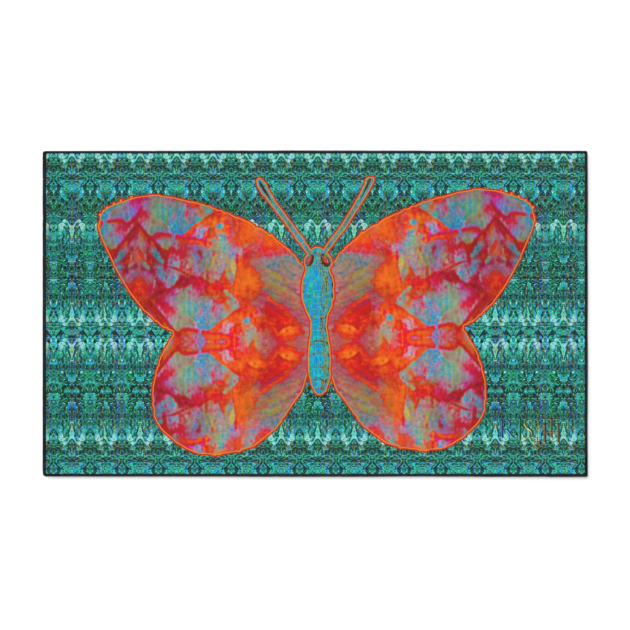 Heavy Duty Floor Mat (Butterfly Glade Denizen & Samhain Dream Thaw 12 & Blue Logo@Alchemic) RJSTH@Fabric#12_7 of 16 RJSTHw2025 RJS