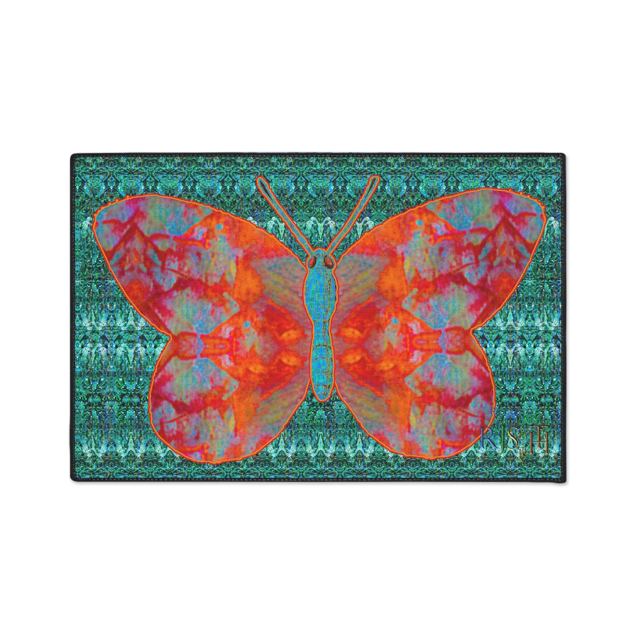 Heavy Duty Floor Mat (Butterfly Glade Denizen & Samhain Dream Thaw 12 & Blue Logo@Alchemic) RJSTH@Fabric#12_7 of 16 RJSTHw2025 RJS