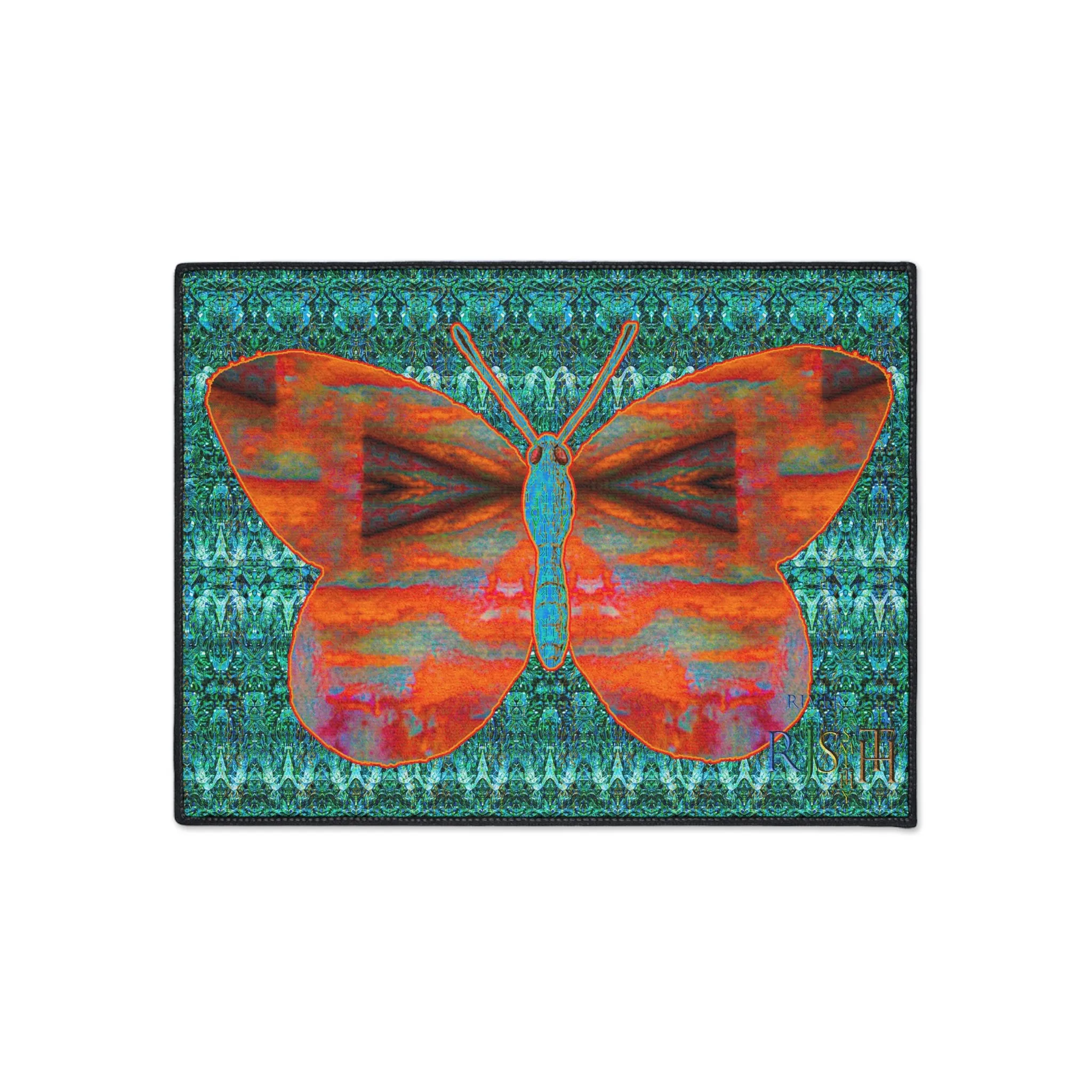 Heavy Duty Floor Mat (Butterfly Glade Denizen & Samhain Dream Thaw 12 & Blue Logo@Alchemic) RJSTH@Fabric#12_9 of 16 RJSTHw2025 RJS
