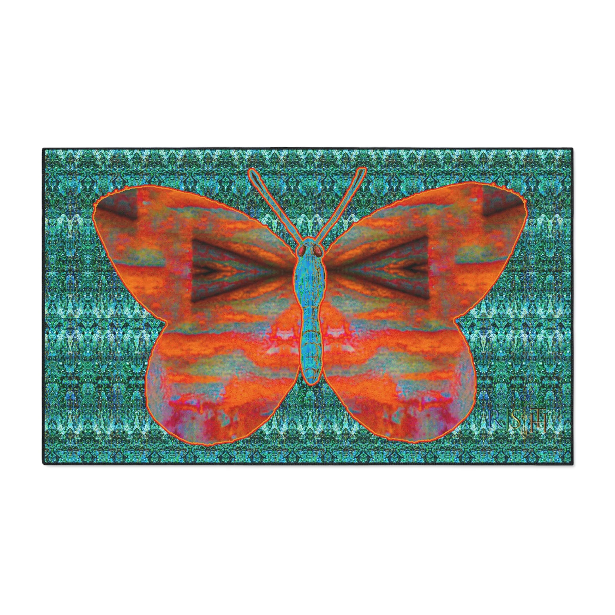 Heavy Duty Floor Mat (Butterfly Glade Denizen & Samhain Dream Thaw 12 & Blue Logo@Alchemic) RJSTH@Fabric#12_9 of 16 RJSTHw2025 RJS