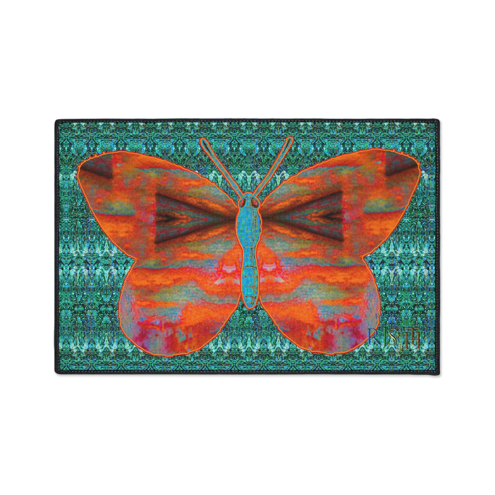 Heavy Duty Floor Mat (Butterfly Glade Denizen & Samhain Dream Thaw 12 & Blue Logo@Alchemic) RJSTH@Fabric#12_9 of 16 RJSTHw2025 RJS