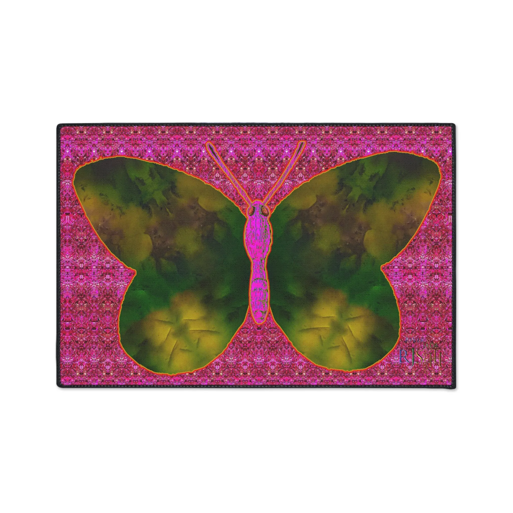 Heavy Duty Floor Mat (Butterfly Glade Denizen & Samhain Dream Thaw 13 & Pink Logo@Alchemic) RJSTH@Fabric#7_11 of 14 RJSTHw2025 RJS