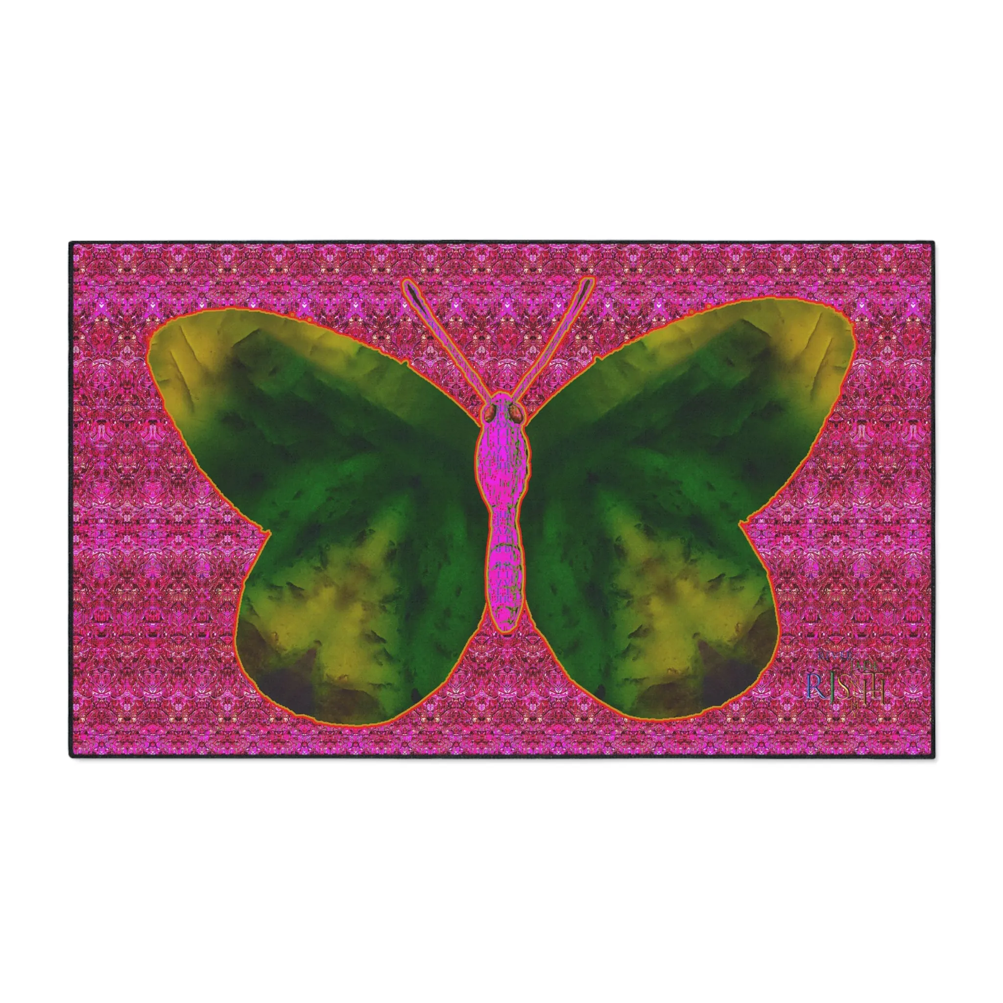 Heavy Duty Floor Mat (Butterfly Glade Denizen & Samhain Dream Thaw 13 & Pink Logo@Alchemic) RJSTH@Fabric#7_12 of 14 RJSTHw2025 RJS