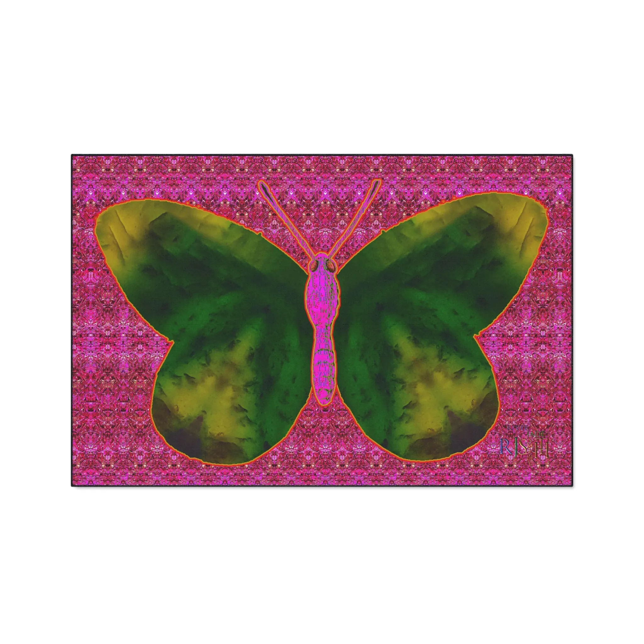 Heavy Duty Floor Mat (Butterfly Glade Denizen & Samhain Dream Thaw 13 & Pink Logo@Alchemic) RJSTH@Fabric#7_12 of 14 RJSTHw2025 RJS