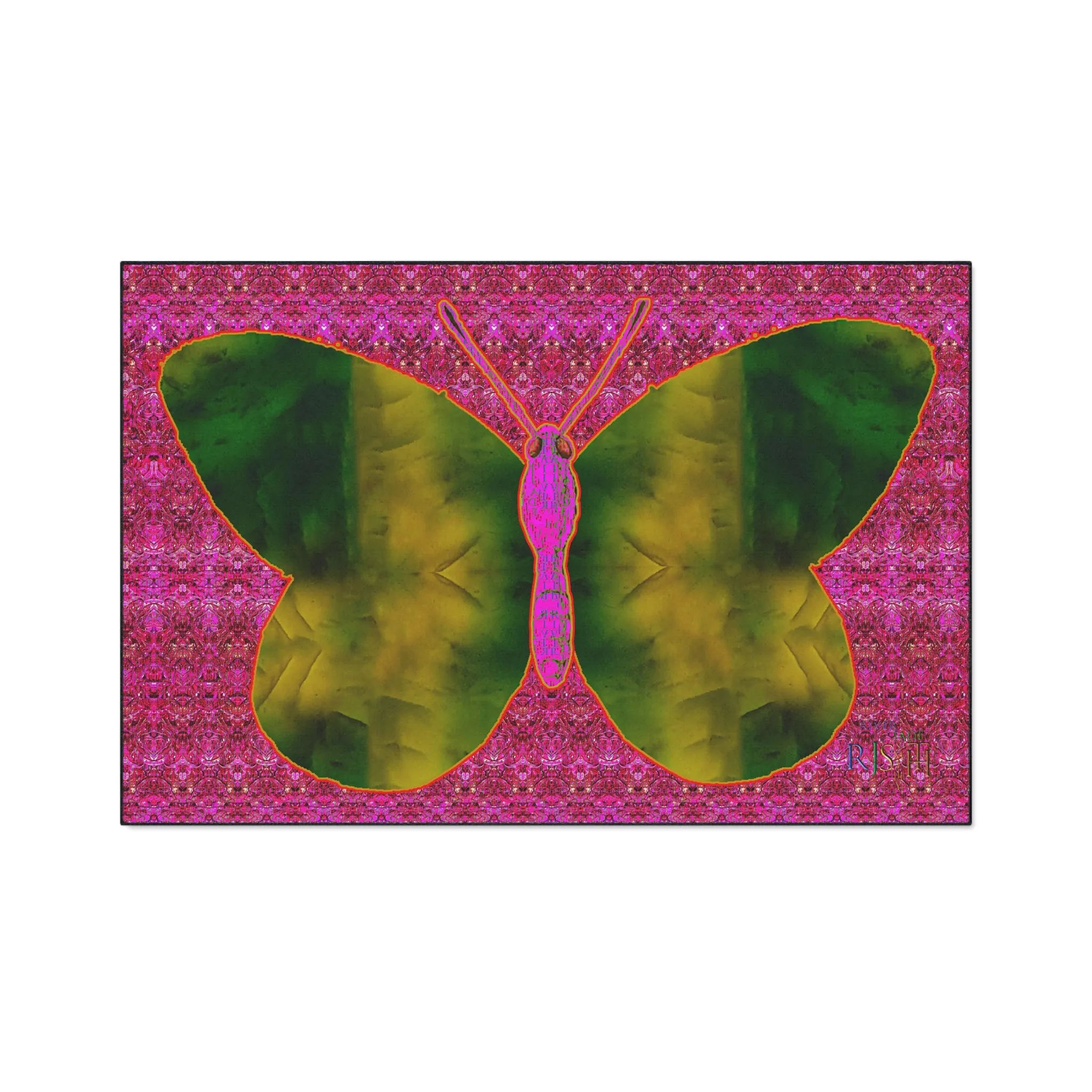 Heavy Duty Floor Mat (Butterfly Glade Denizen & Samhain Dream Thaw 13 & Pink Logo@Alchemic) RJSTH@Fabric#7_14 of 14 RJSTHw2025 RJS