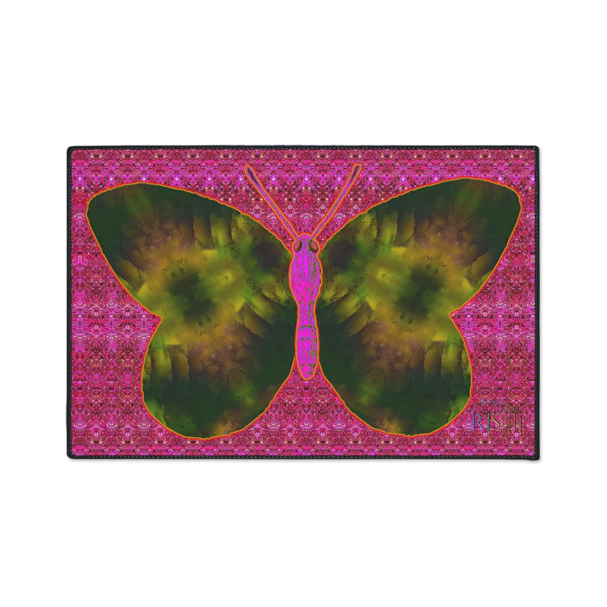 Heavy Duty Floor Mat (Butterfly Glade Denizen & Samhain Dream Thaw 13 & Pink Logo@Alchemic) RJSTH@Fabric#7_4 of 14 RJSTHw2025 RJS