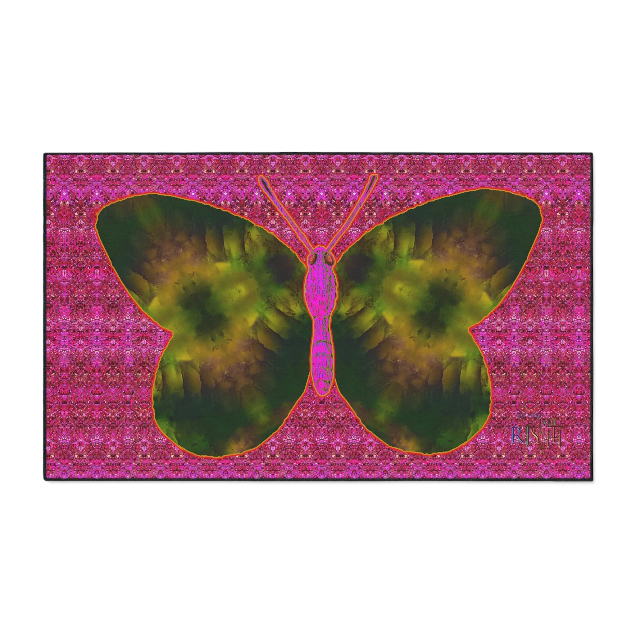 Heavy Duty Floor Mat (Butterfly Glade Denizen & Samhain Dream Thaw 13 & Pink Logo@Alchemic) RJSTH@Fabric#7_4 of 14 RJSTHw2025 RJS