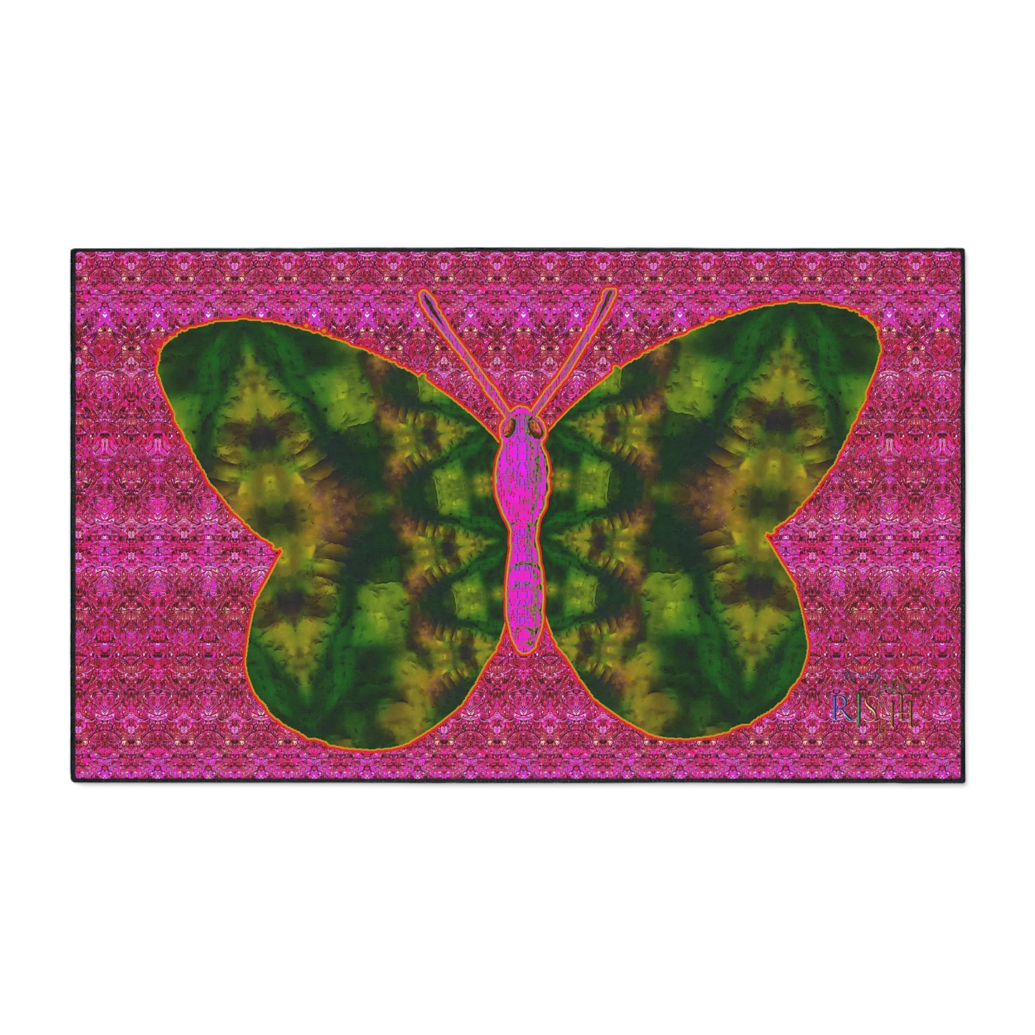 Heavy Duty Floor Mat (Butterfly Glade Denizen & Samhain Dream Thaw 13 & Pink Logo@Alchemic) RJSTH@Fabric#7_6 of 14 RJSTHw2025 RJS