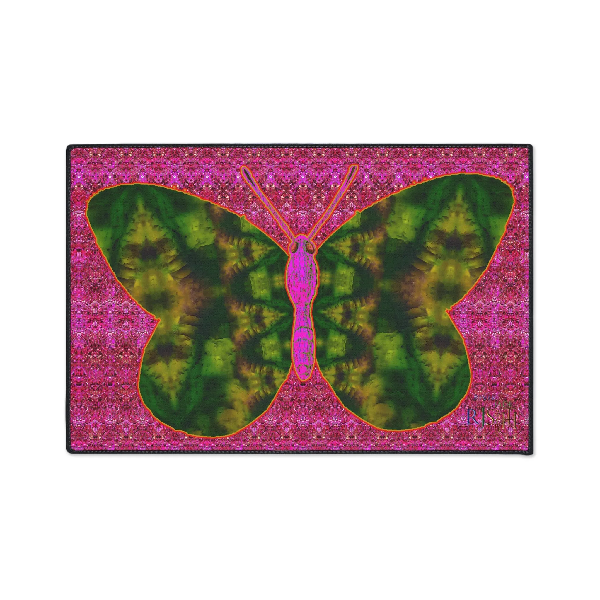 Heavy Duty Floor Mat (Butterfly Glade Denizen & Samhain Dream Thaw 13 & Pink Logo@Alchemic) RJSTH@Fabric#7_6 of 14 RJSTHw2025 RJS