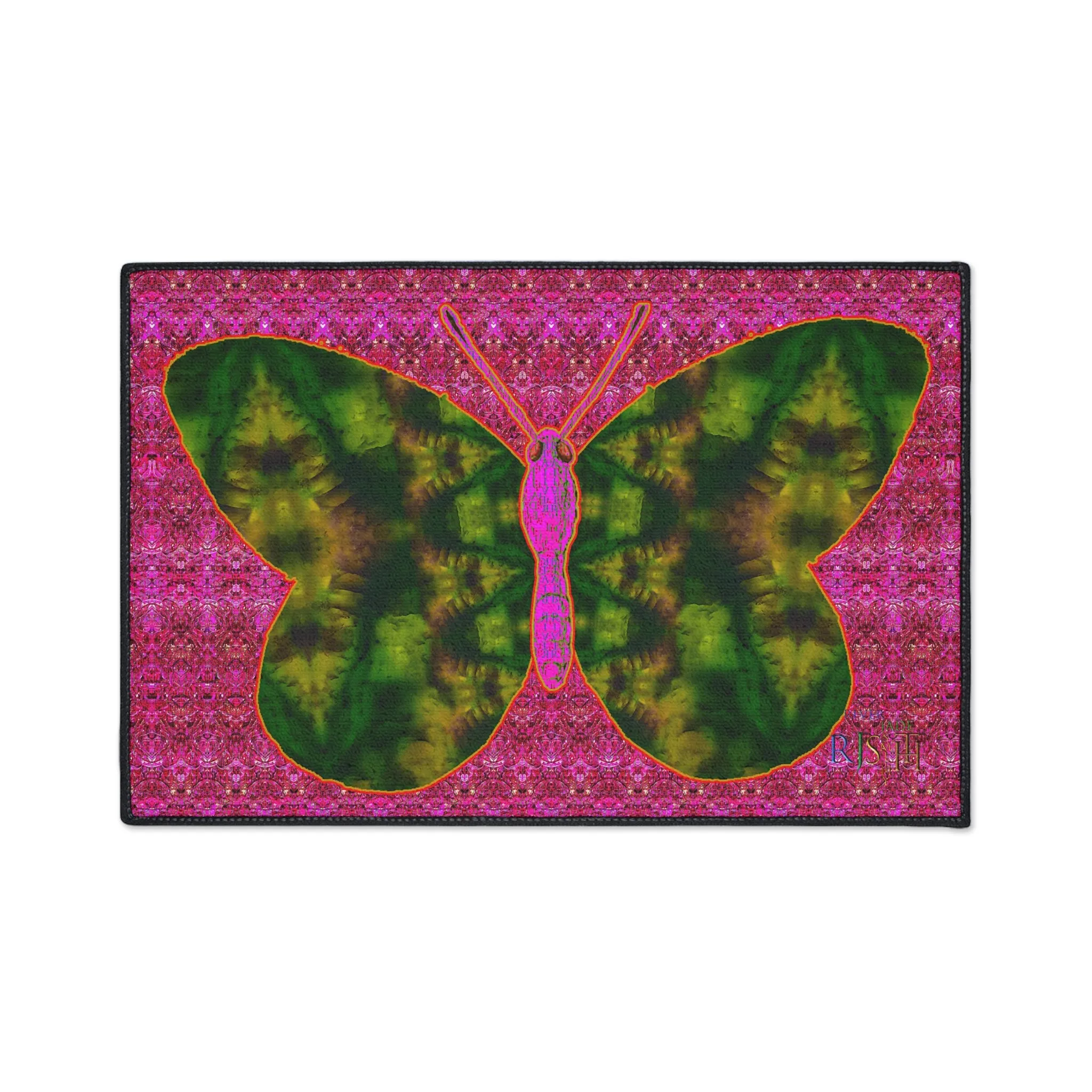 Heavy Duty Floor Mat (Butterfly Glade Denizen & Samhain Dream Thaw 13 & Pink Logo@Alchemic) RJSTH@Fabric#7_6 of 14 RJSTHw2025 RJS
