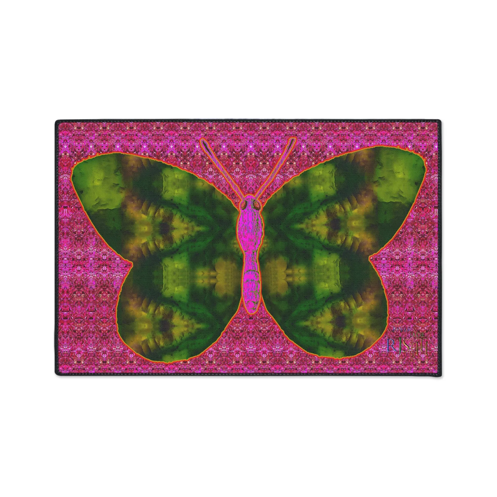 Heavy Duty Floor Mat (Butterfly Glade Denizen & Samhain Dream Thaw 13 & Pink Logo@Alchemic) RJSTH@Fabric#7_8 of 14 RJSTHw2025 RJS