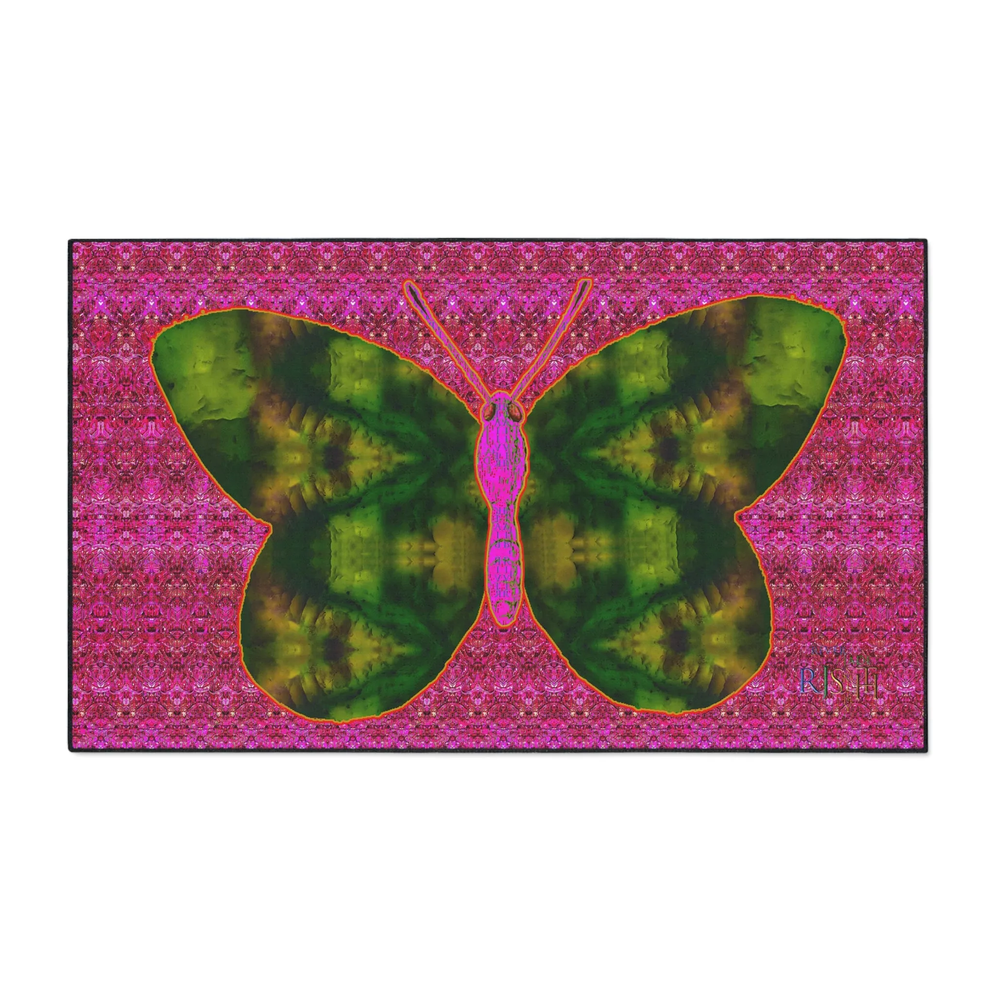 Heavy Duty Floor Mat (Butterfly Glade Denizen & Samhain Dream Thaw 13 & Pink Logo@Alchemic) RJSTH@Fabric#7_8 of 14 RJSTHw2025 RJS