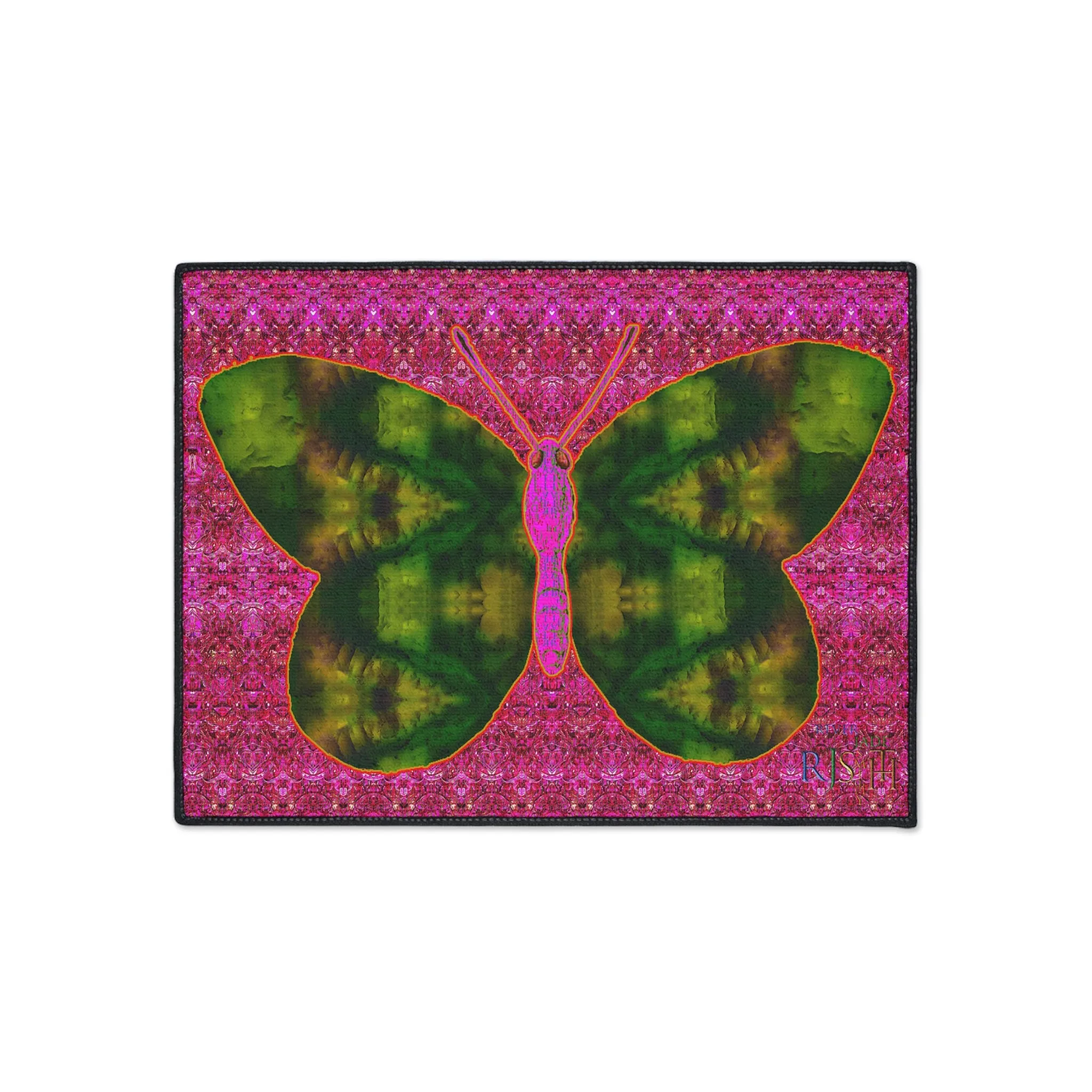 Heavy Duty Floor Mat (Butterfly Glade Denizen & Samhain Dream Thaw 13 & Pink Logo@Alchemic) RJSTH@Fabric#7_8 of 14 RJSTHw2025 RJS