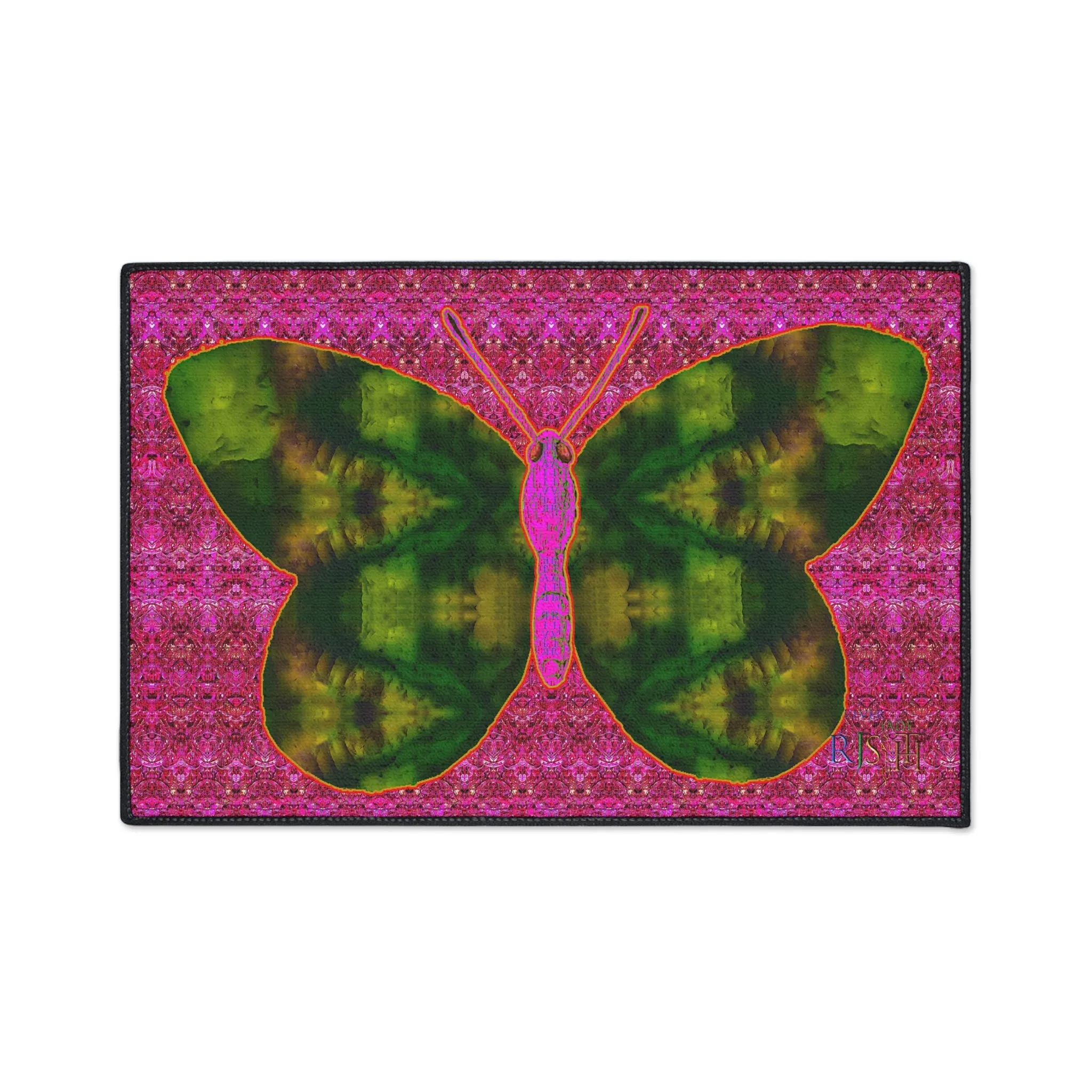 Heavy Duty Floor Mat (Butterfly Glade Denizen & Samhain Dream Thaw 13 & Pink Logo@Alchemic) RJSTH@Fabric#7_8 of 14 RJSTHw2025 RJS