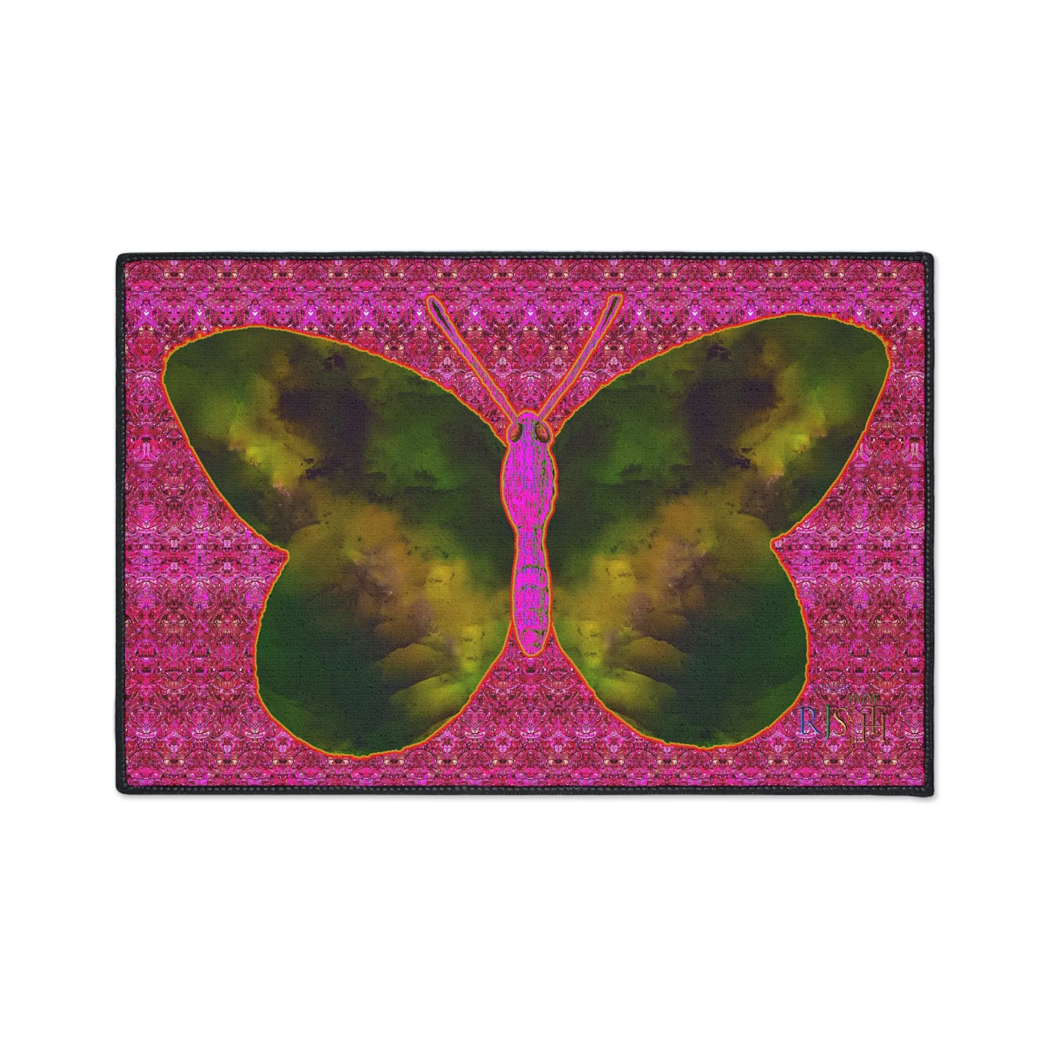 Heavy Duty Floor Mat (Butterfly Glade Denizen & Samhain Dream Thaw 13 & Pink Logo@Alchemic) RJSTH@Fabric#7_9 of 14 RJSTHw2025 RJS