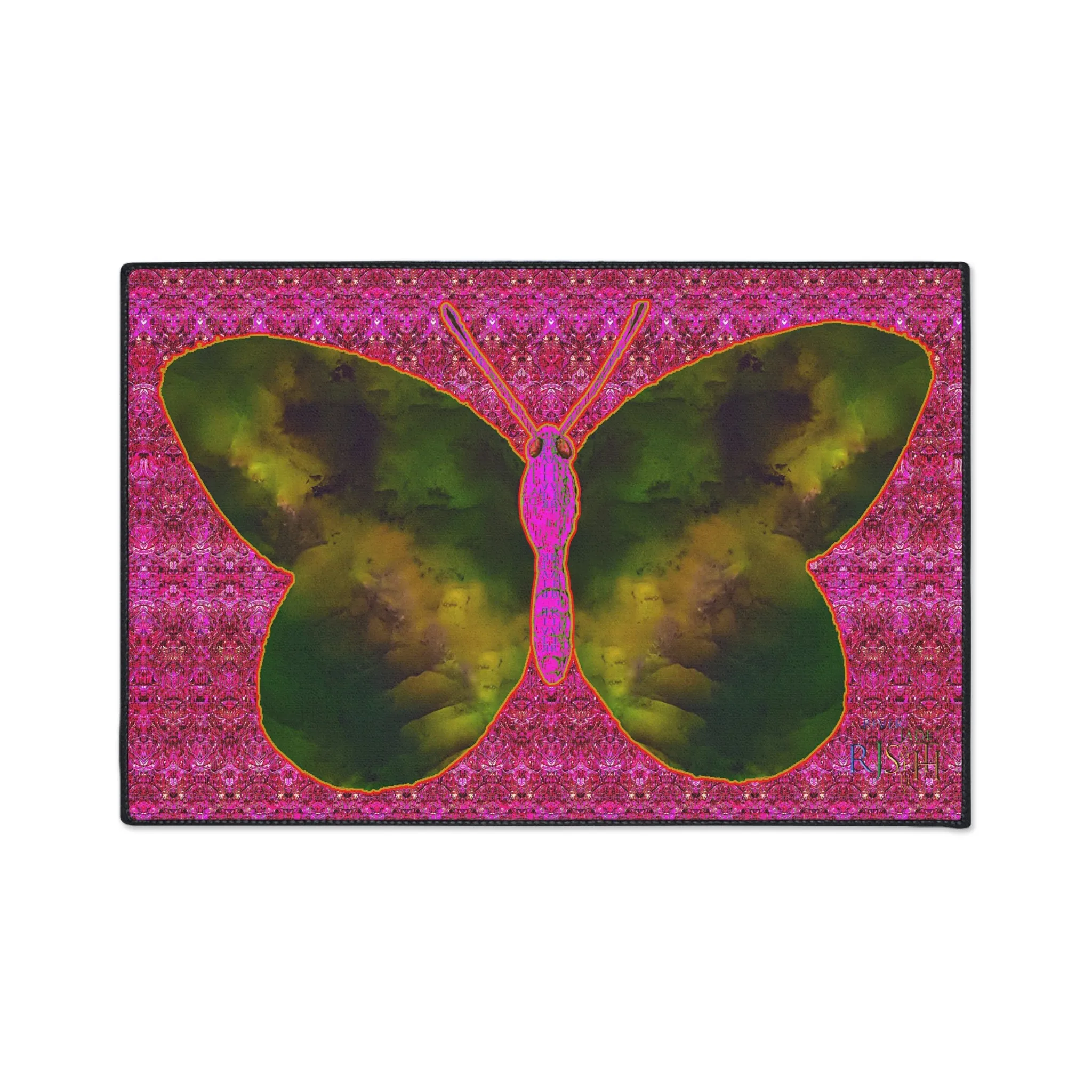 Heavy Duty Floor Mat (Butterfly Glade Denizen & Samhain Dream Thaw 13 & Pink Logo@Alchemic) RJSTH@Fabric#7_9 of 14 RJSTHw2025 RJS