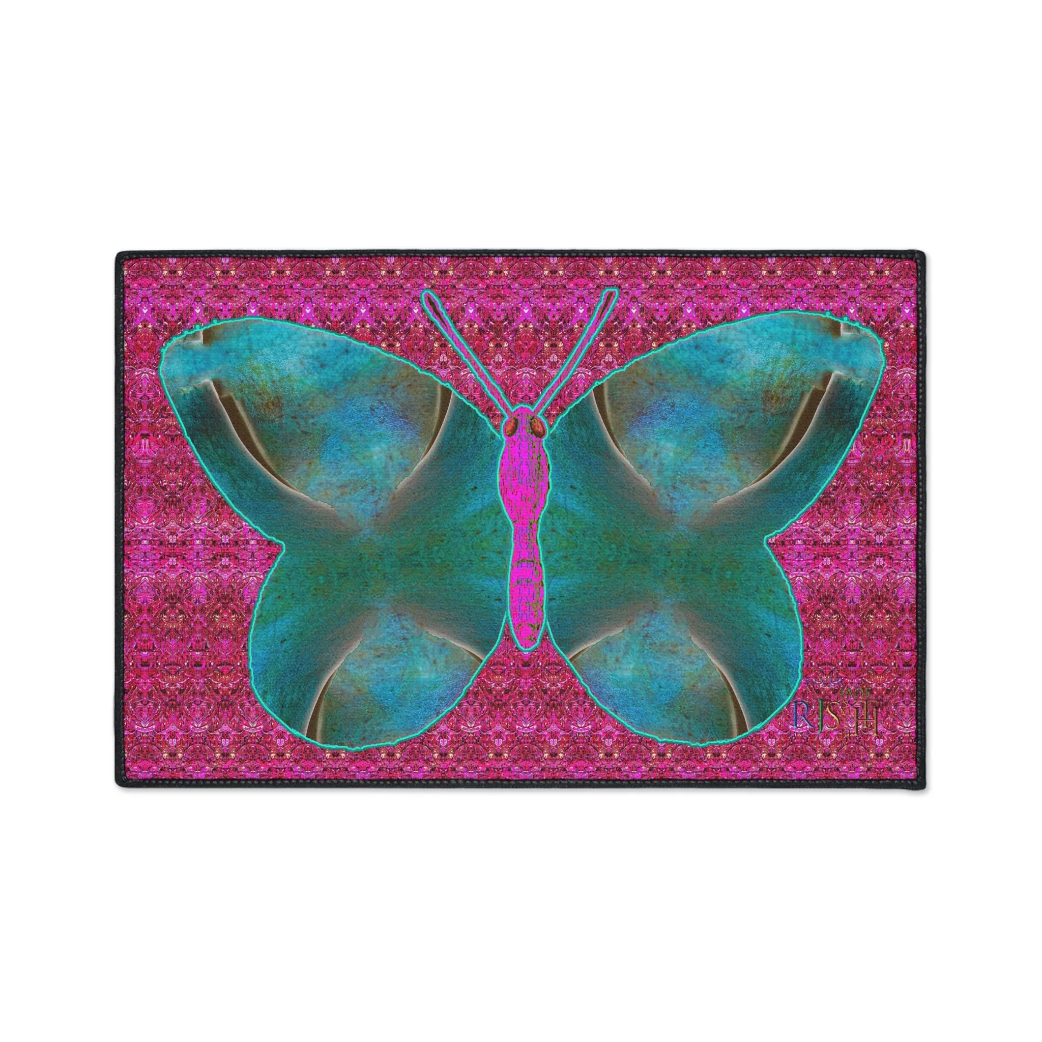 Heavy Duty Floor Mat (Butterfly Glade Denizen & Samhain Dream Thaw 13 & Pink Logo@Alchemic) RJSTH@Fabric#8_1 of 16 RJSTHw2025 RJS