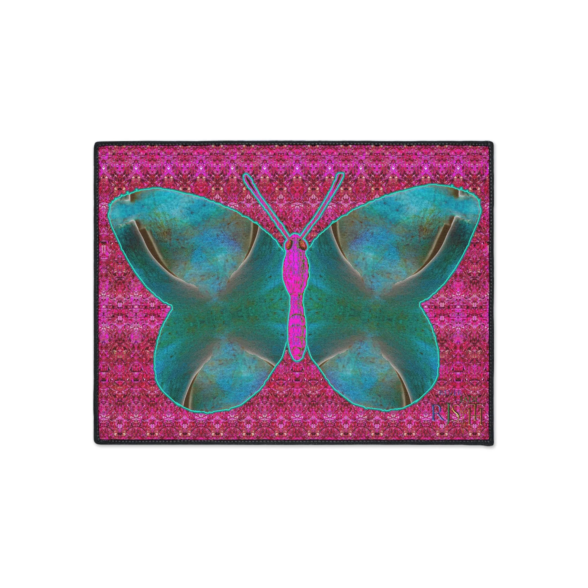 Heavy Duty Floor Mat (Butterfly Glade Denizen & Samhain Dream Thaw 13 & Pink Logo@Alchemic) RJSTH@Fabric#8_1 of 16 RJSTHw2025 RJS