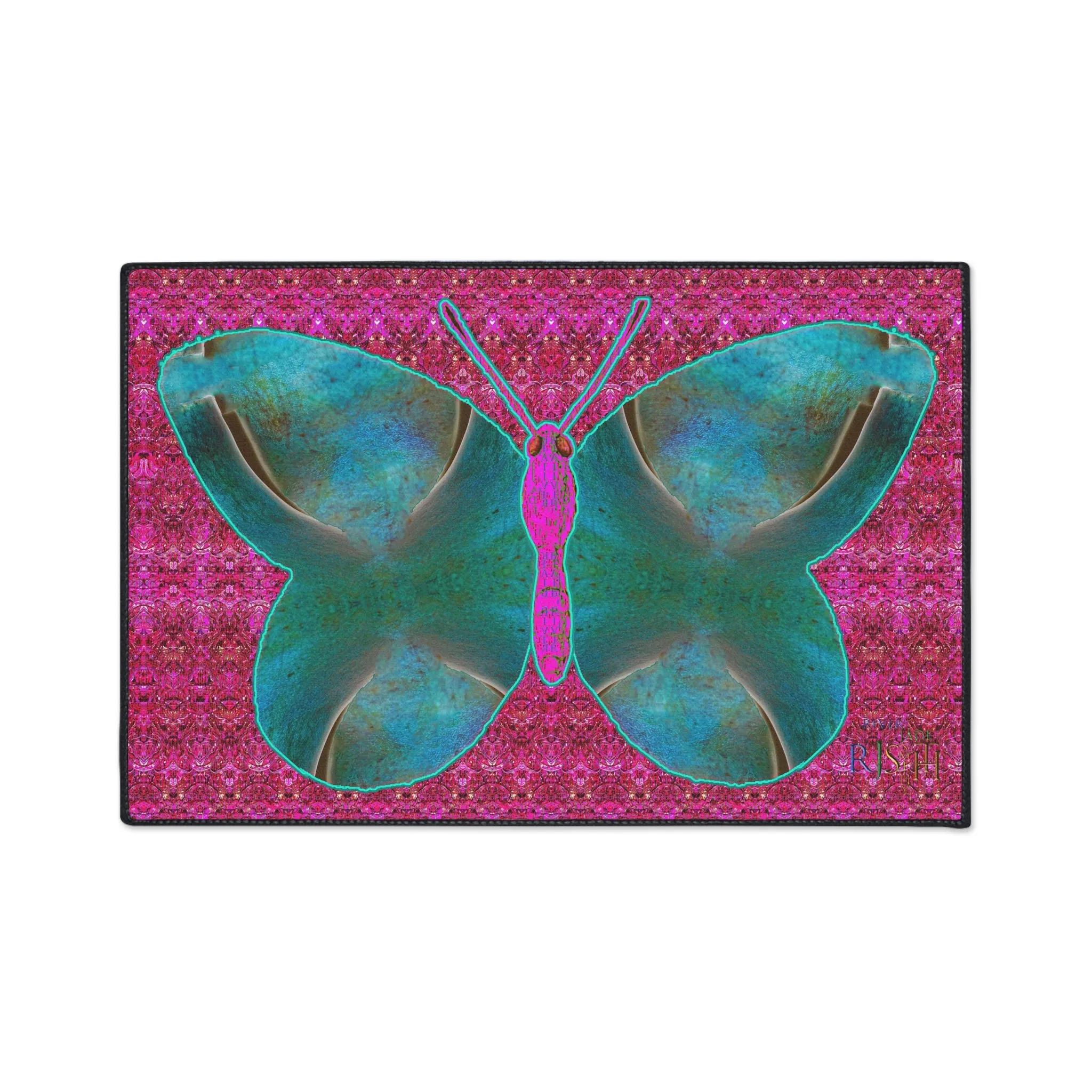 Heavy Duty Floor Mat (Butterfly Glade Denizen & Samhain Dream Thaw 13 & Pink Logo@Alchemic) RJSTH@Fabric#8_1 of 16 RJSTHw2025 RJS