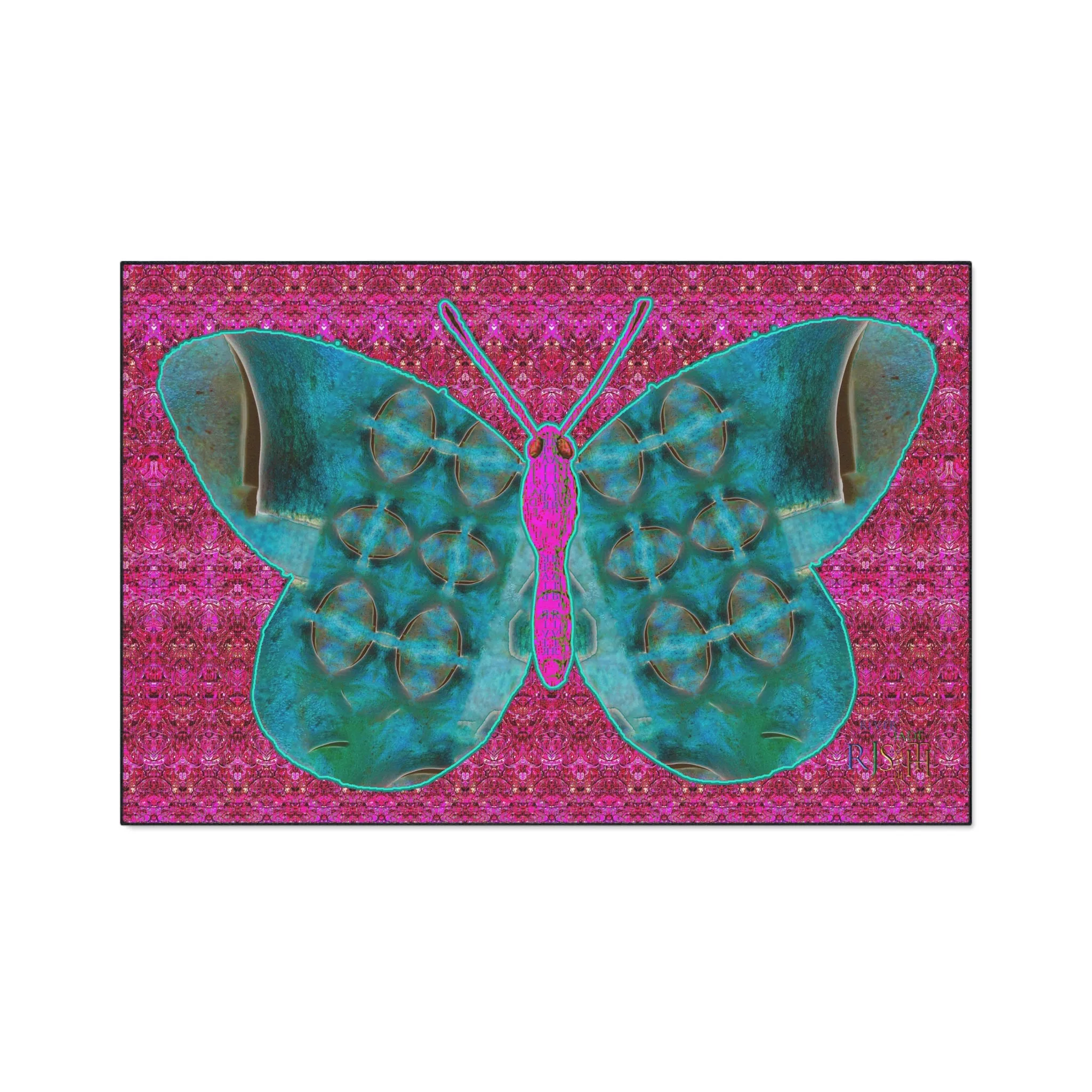 Heavy Duty Floor Mat (Butterfly Glade Denizen & Samhain Dream Thaw 13 & Pink Logo@Alchemic) RJSTH@Fabric#8_10 of 16 RJSTHw2025 RJS