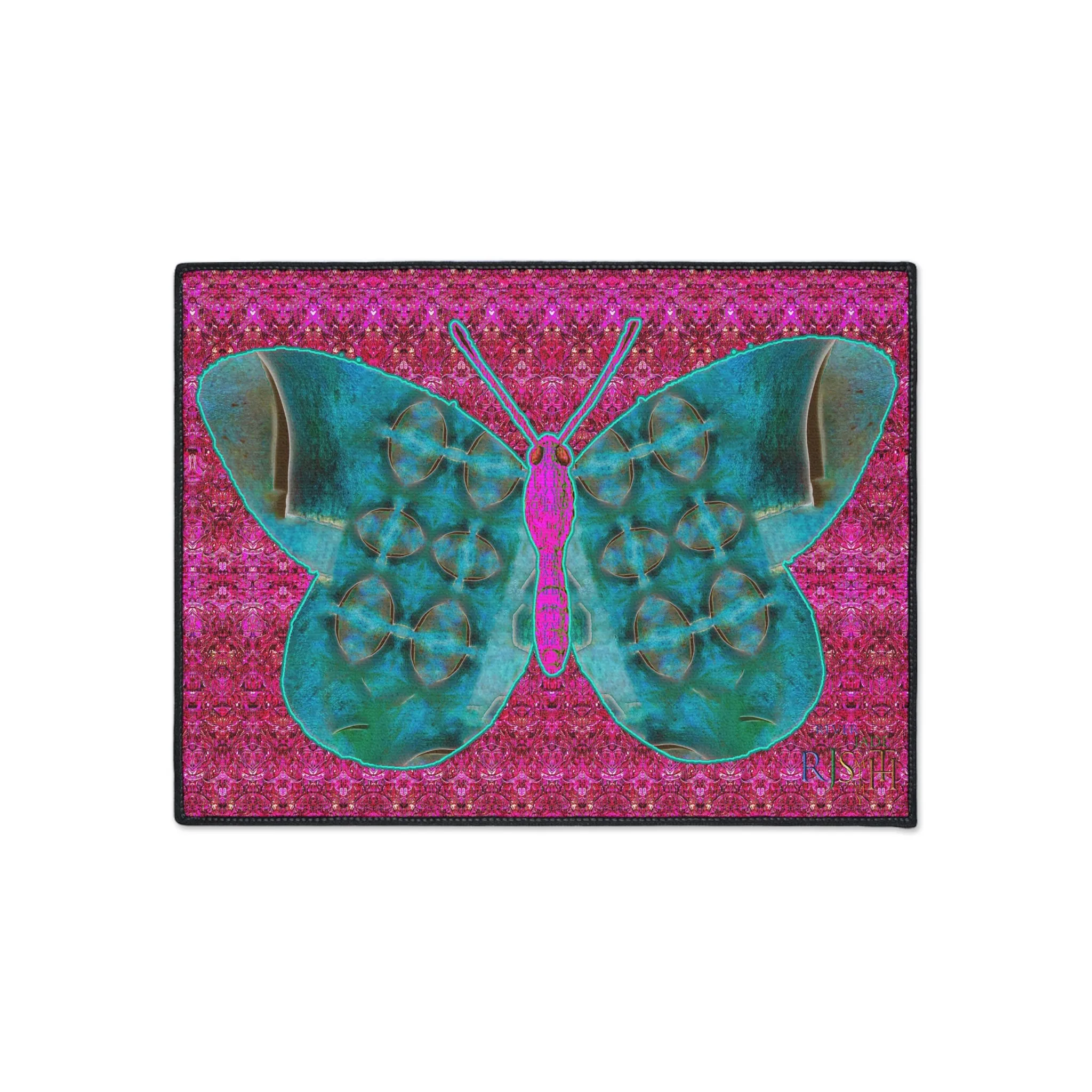 Heavy Duty Floor Mat (Butterfly Glade Denizen & Samhain Dream Thaw 13 & Pink Logo@Alchemic) RJSTH@Fabric#8_10 of 16 RJSTHw2025 RJS