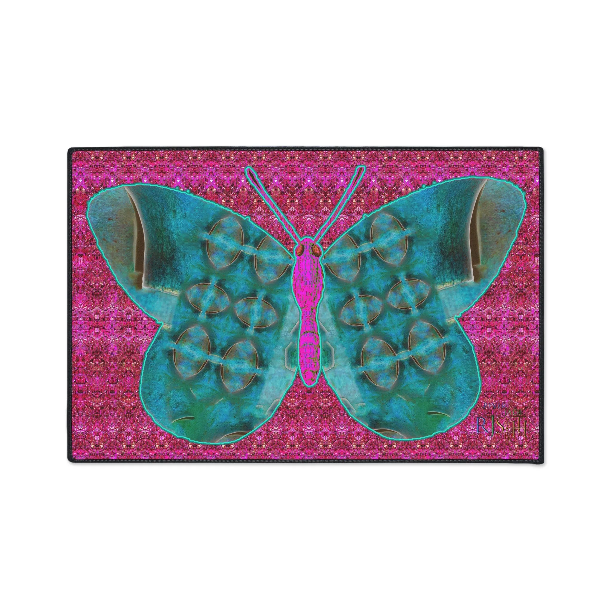 Heavy Duty Floor Mat (Butterfly Glade Denizen & Samhain Dream Thaw 13 & Pink Logo@Alchemic) RJSTH@Fabric#8_10 of 16 RJSTHw2025 RJS