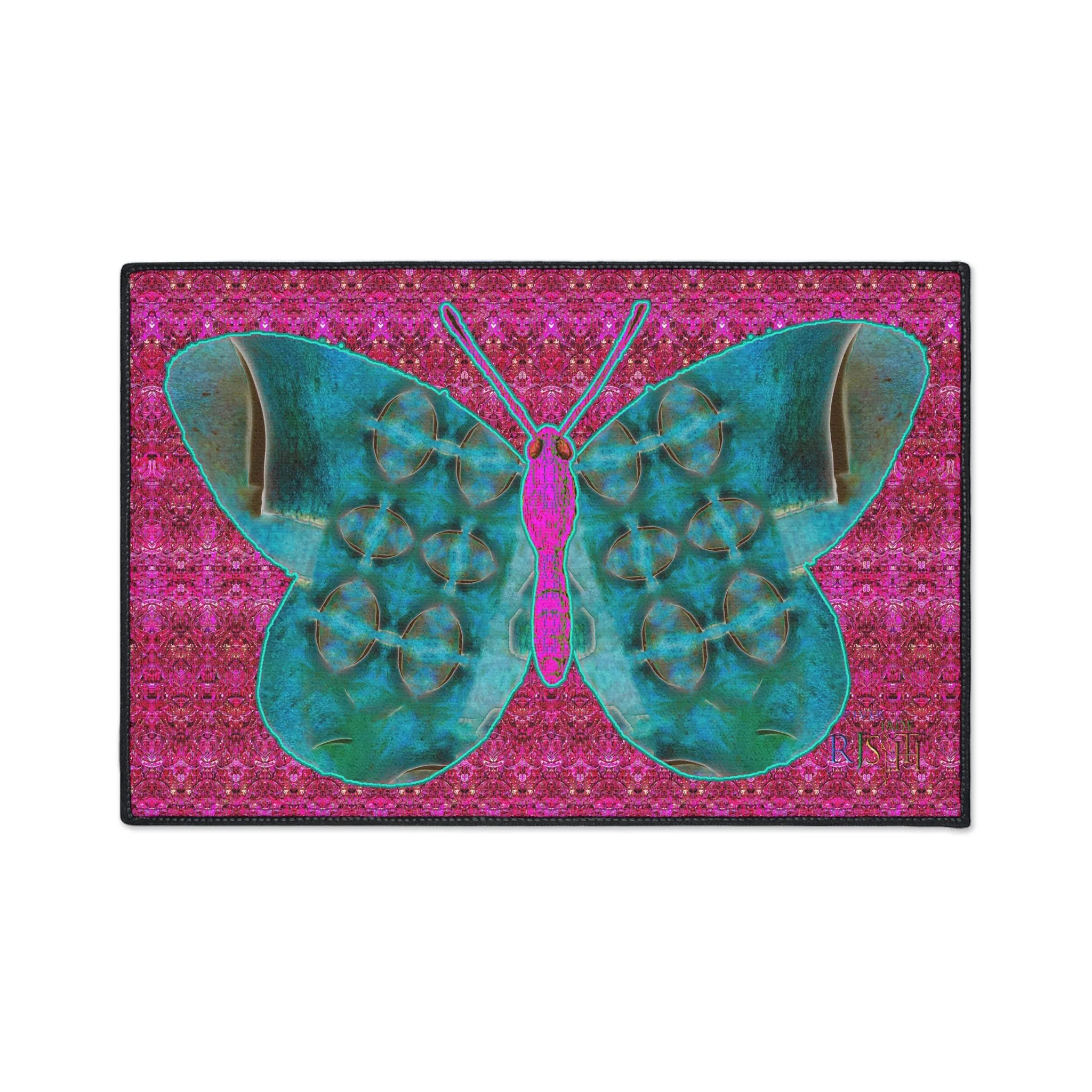 Heavy Duty Floor Mat (Butterfly Glade Denizen & Samhain Dream Thaw 13 & Pink Logo@Alchemic) RJSTH@Fabric#8_10 of 16 RJSTHw2025 RJS