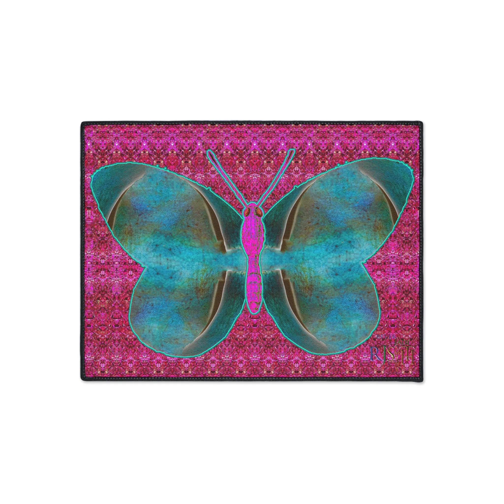 Heavy Duty Floor Mat (Butterfly Glade Denizen & Samhain Dream Thaw 13 & Pink Logo@Alchemic) RJSTH@Fabric#8_12 of 16 RJSTHw2025 RJS