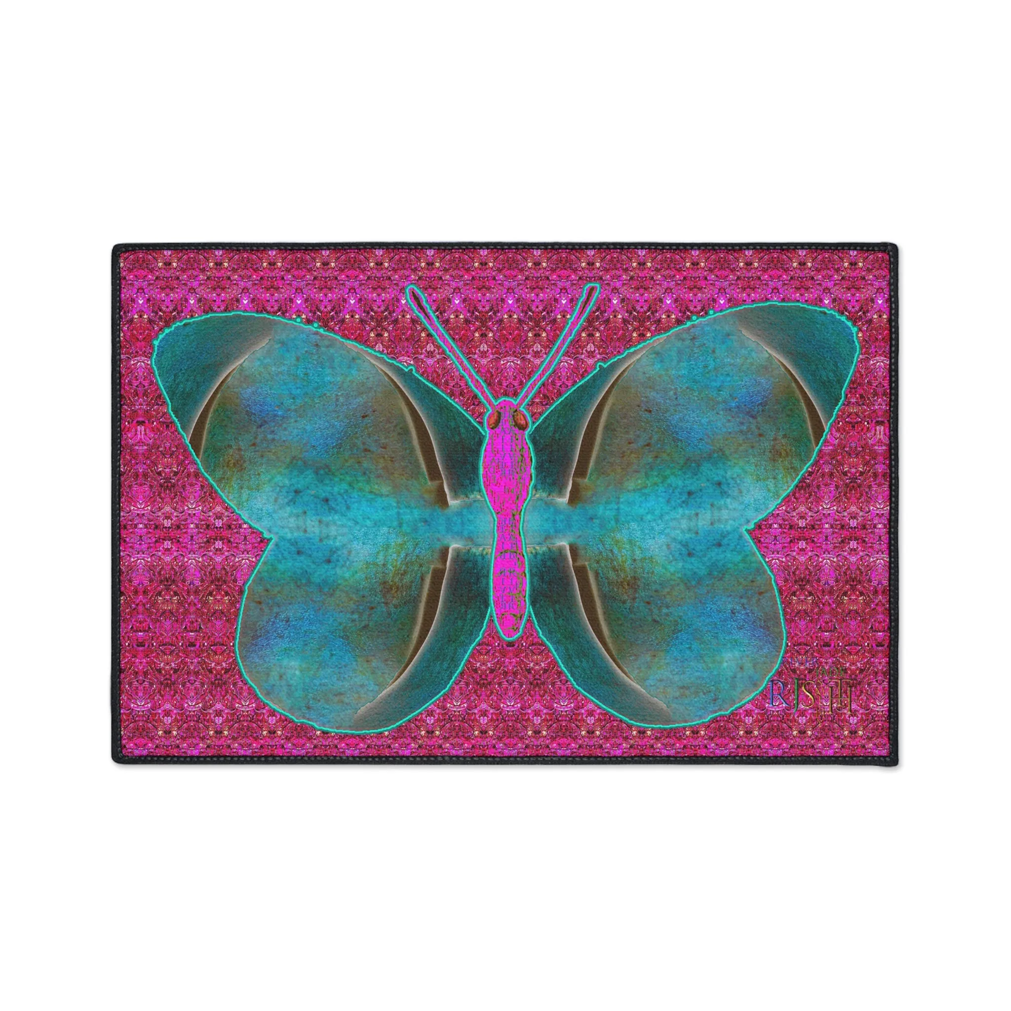 Heavy Duty Floor Mat (Butterfly Glade Denizen & Samhain Dream Thaw 13 & Pink Logo@Alchemic) RJSTH@Fabric#8_12 of 16 RJSTHw2025 RJS