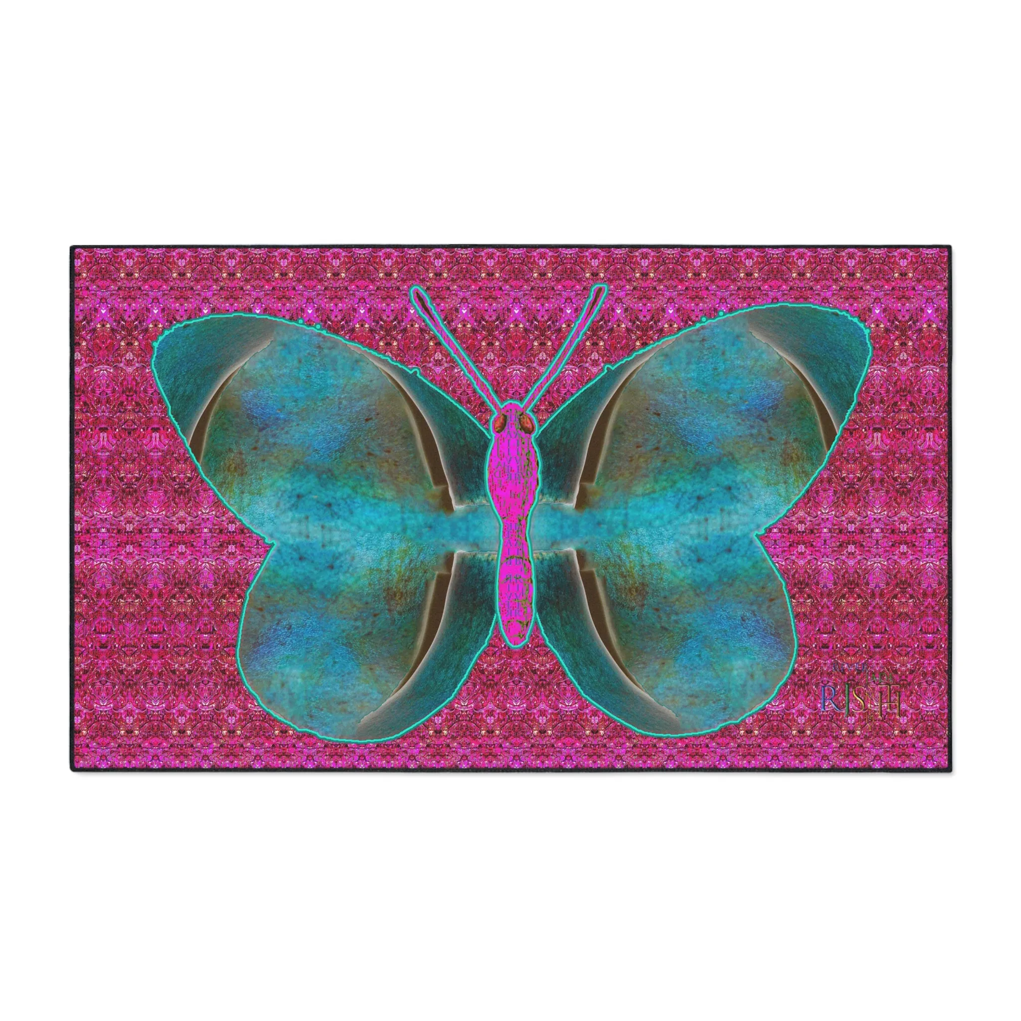 Heavy Duty Floor Mat (Butterfly Glade Denizen & Samhain Dream Thaw 13 & Pink Logo@Alchemic) RJSTH@Fabric#8_12 of 16 RJSTHw2025 RJS