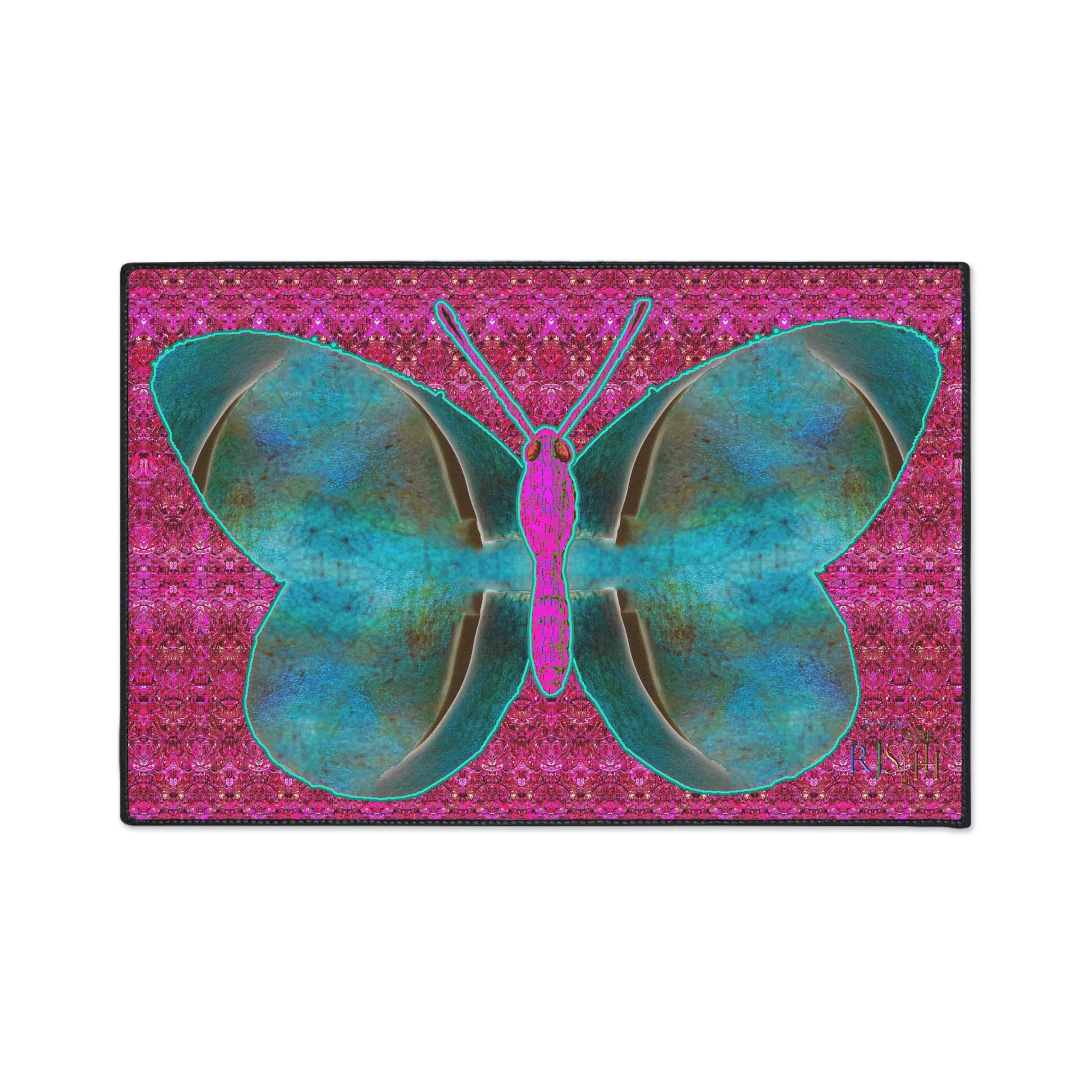 Heavy Duty Floor Mat (Butterfly Glade Denizen & Samhain Dream Thaw 13 & Pink Logo@Alchemic) RJSTH@Fabric#8_12 of 16 RJSTHw2025 RJS