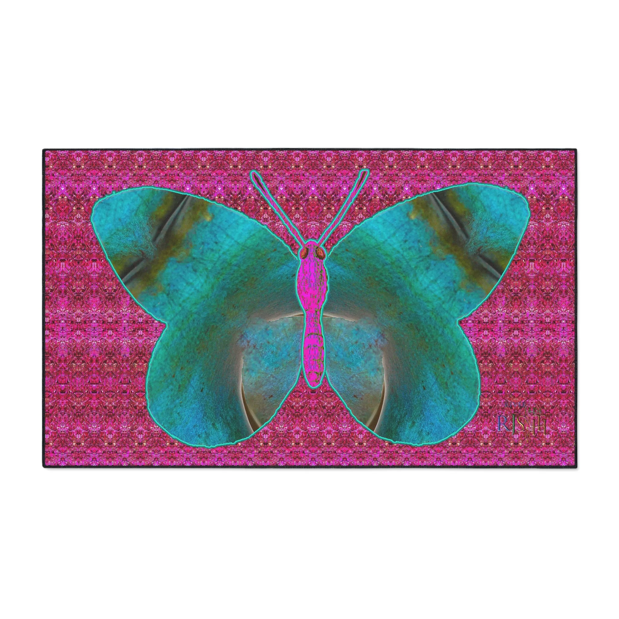 Heavy Duty Floor Mat (Butterfly Glade Denizen & Samhain Dream Thaw 13 & Pink Logo@Alchemic) RJSTH@Fabric#8_15 of 16 RJSTHw2025 RJS