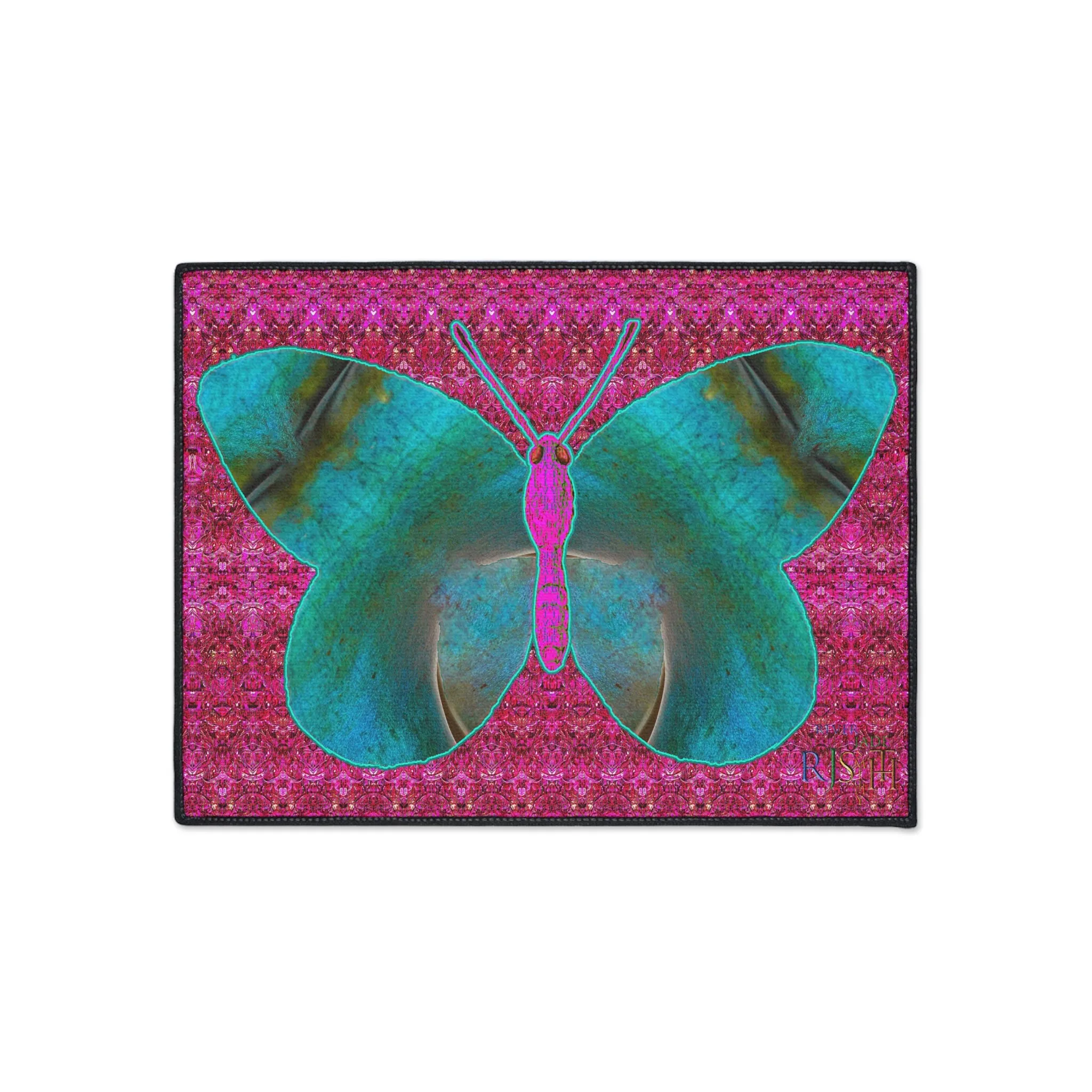 Heavy Duty Floor Mat (Butterfly Glade Denizen & Samhain Dream Thaw 13 & Pink Logo@Alchemic) RJSTH@Fabric#8_15 of 16 RJSTHw2025 RJS