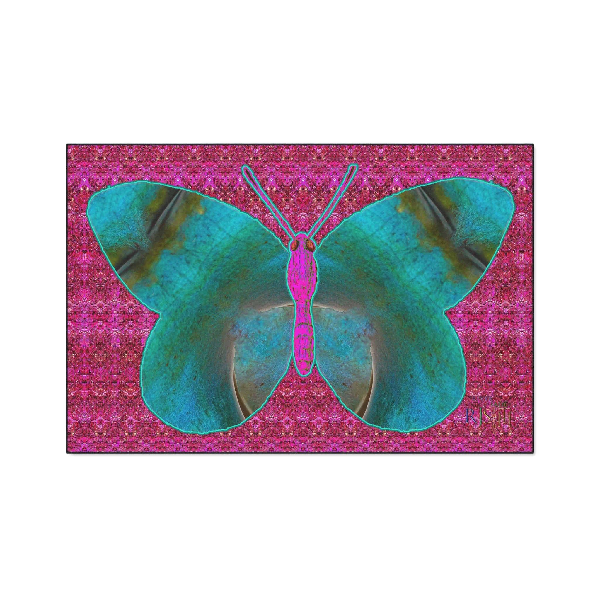 Heavy Duty Floor Mat (Butterfly Glade Denizen & Samhain Dream Thaw 13 & Pink Logo@Alchemic) RJSTH@Fabric#8_15 of 16 RJSTHw2025 RJS