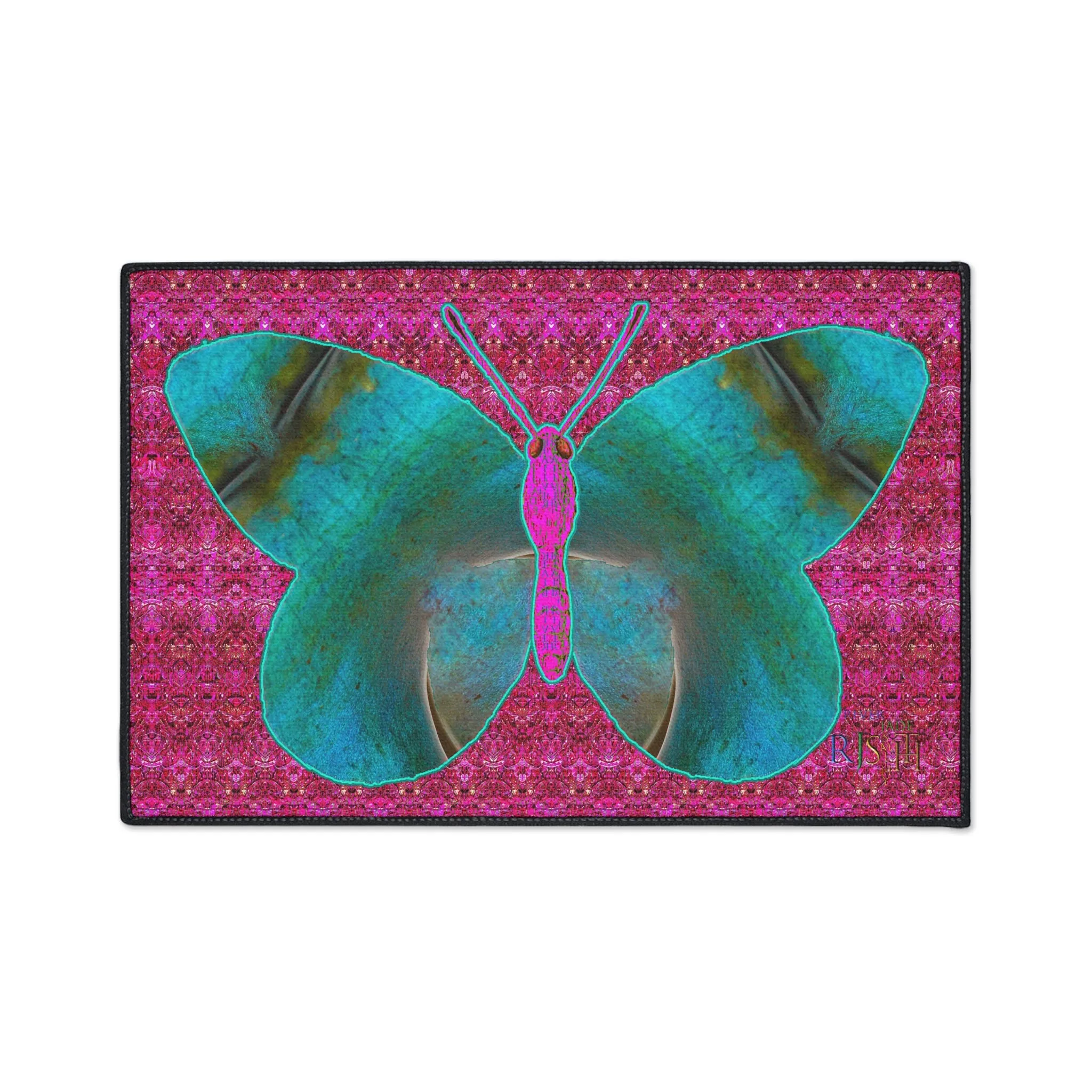 Heavy Duty Floor Mat (Butterfly Glade Denizen & Samhain Dream Thaw 13 & Pink Logo@Alchemic) RJSTH@Fabric#8_15 of 16 RJSTHw2025 RJS