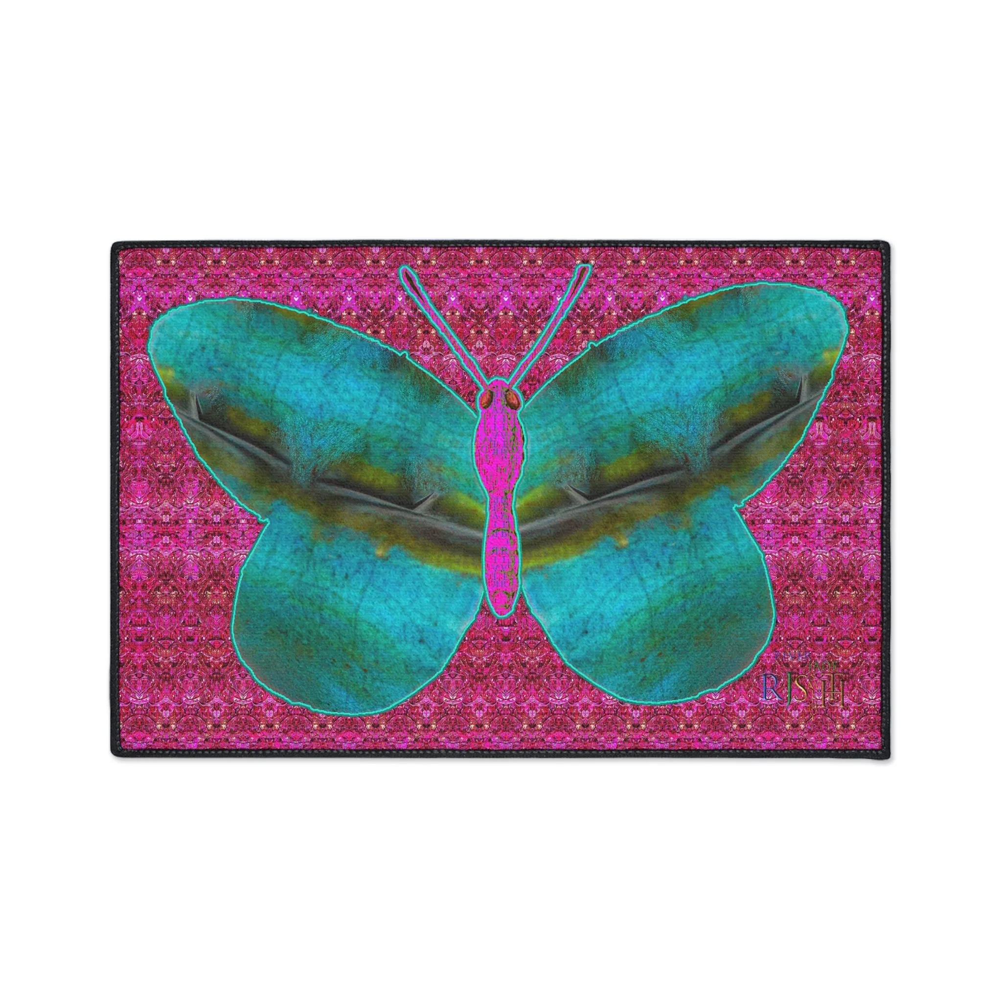 Heavy Duty Floor Mat (Butterfly Glade Denizen & Samhain Dream Thaw 13 & Pink Logo@Alchemic) RJSTH@Fabric#8_16 of 16 RJSTHw2025 RJS